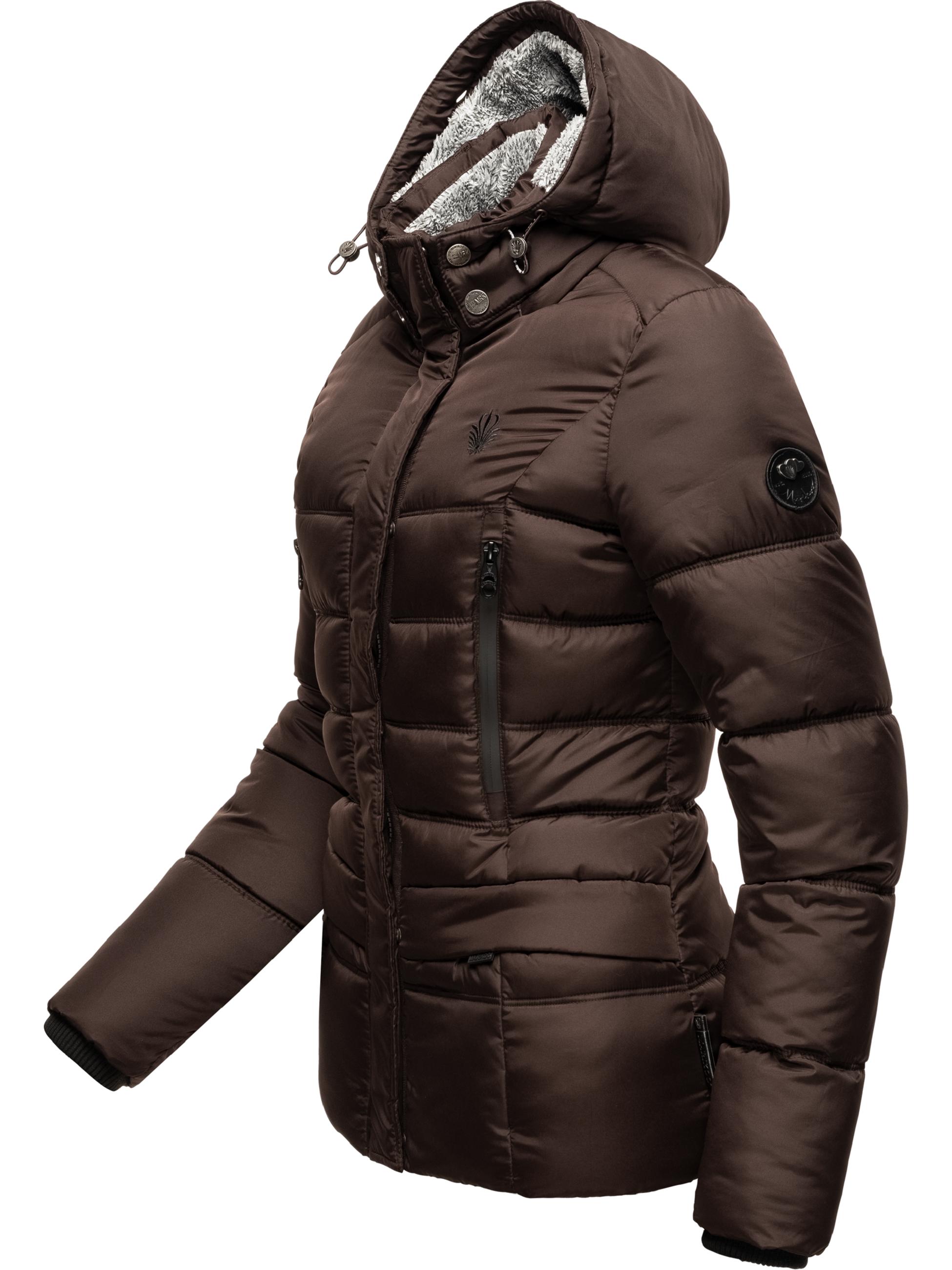 Winter Steppjacke mit weicher Kapuze "Loveleen" Chocolate