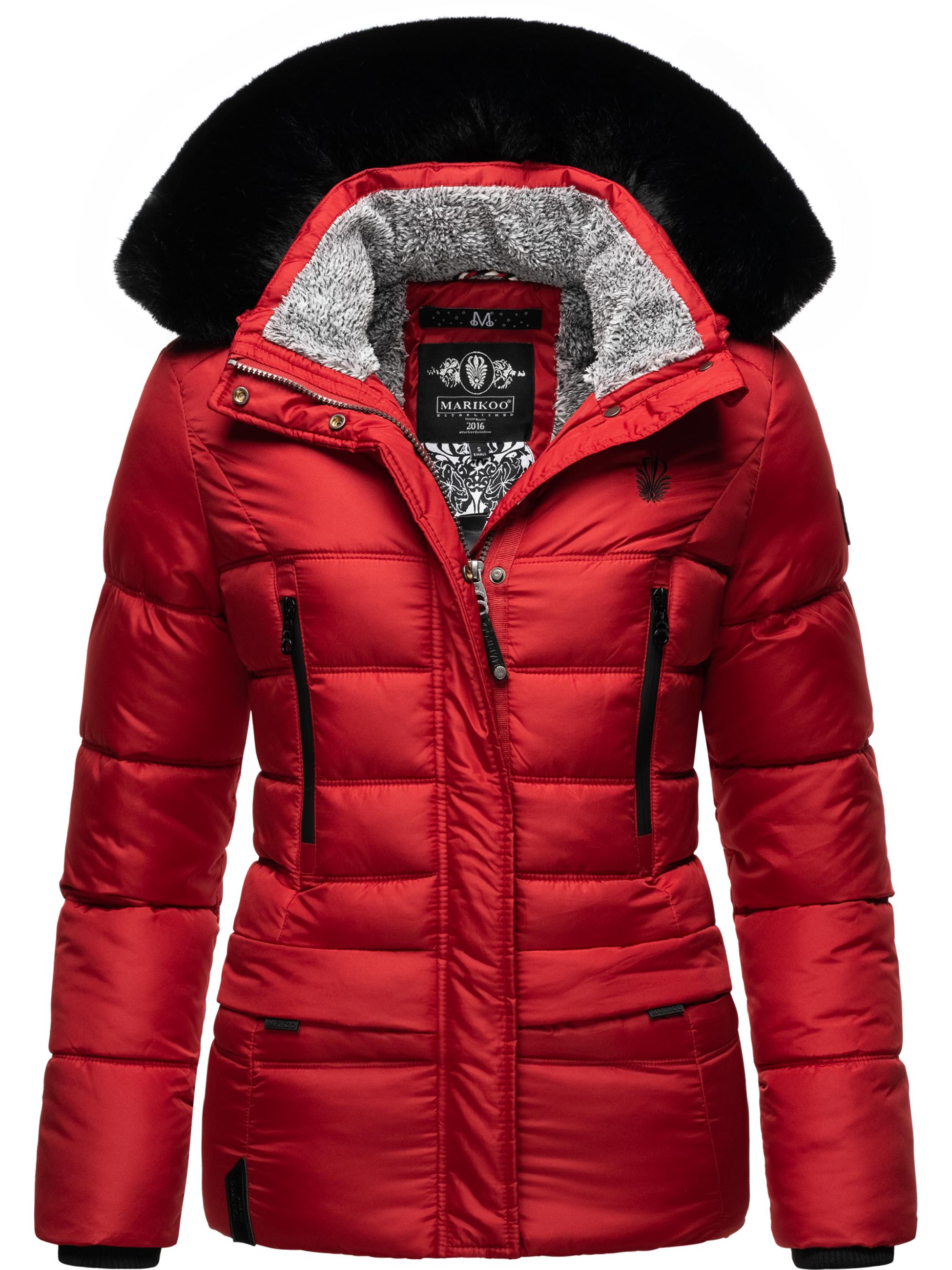 Winter Steppjacke mit weicher Kapuze "Loveleen" Red