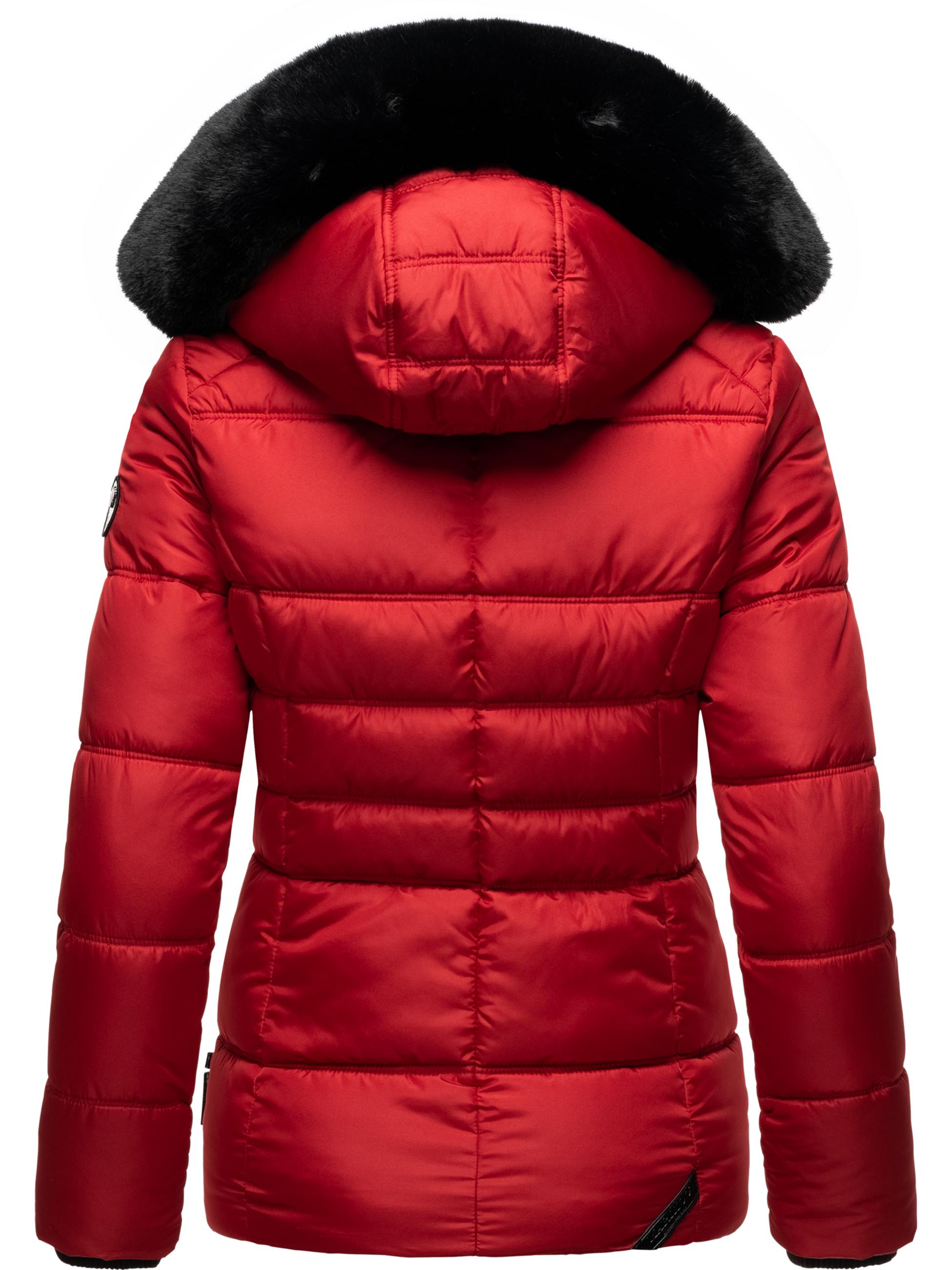 Winter Steppjacke mit weicher Kapuze "Loveleen" Red