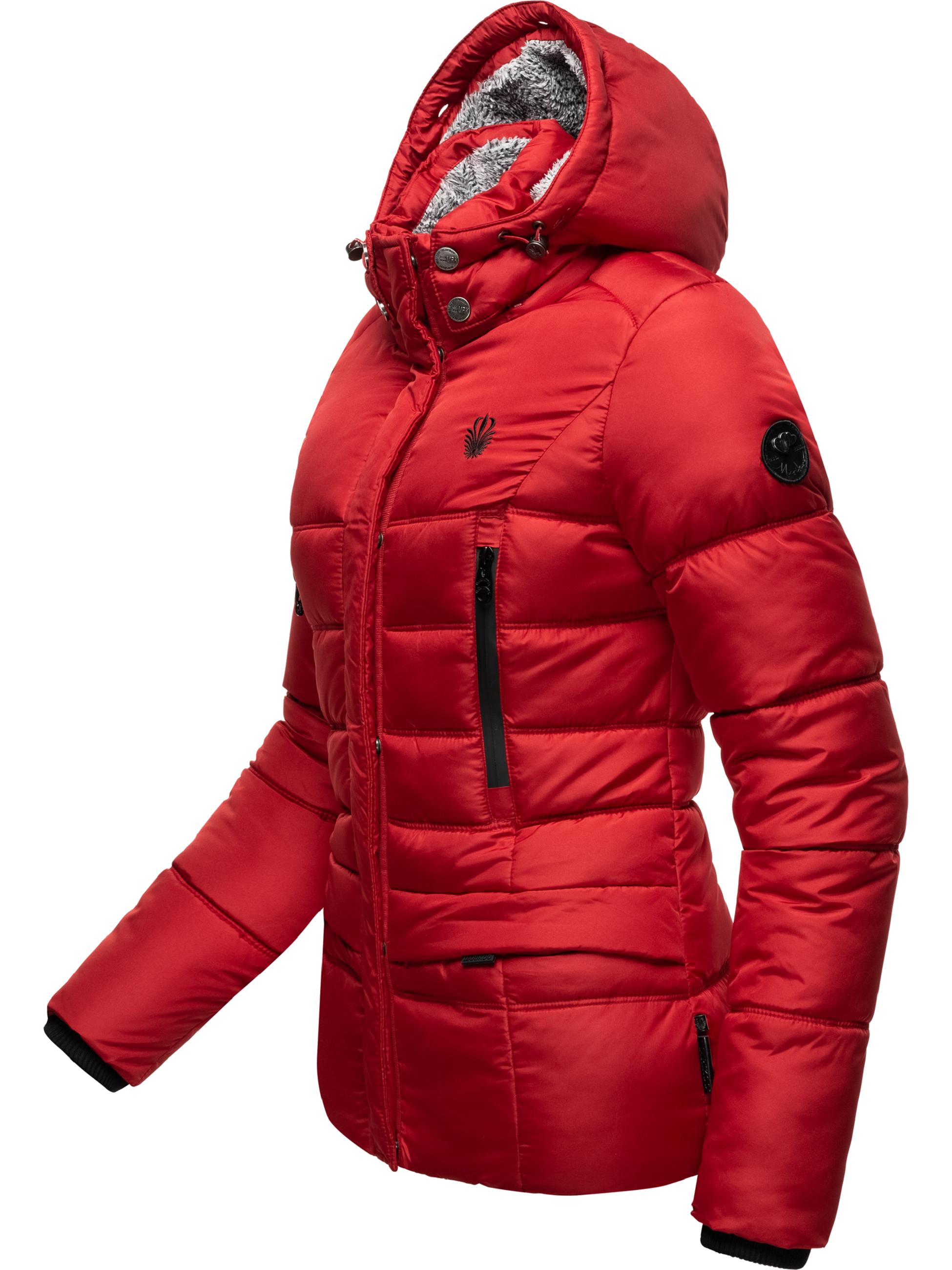 Winter Steppjacke mit weicher Kapuze "Loveleen" Red