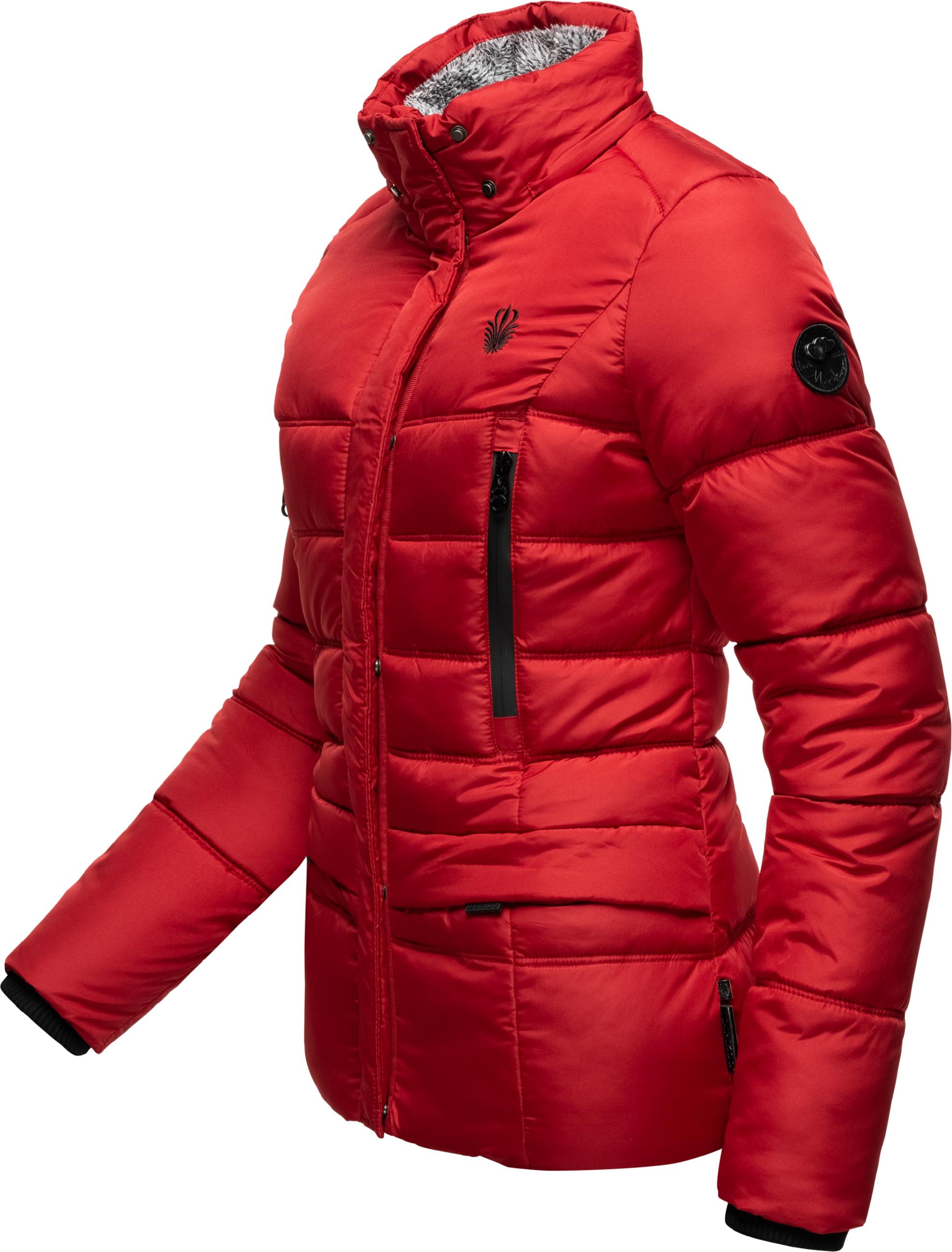 Winter Steppjacke mit weicher Kapuze "Loveleen" Red