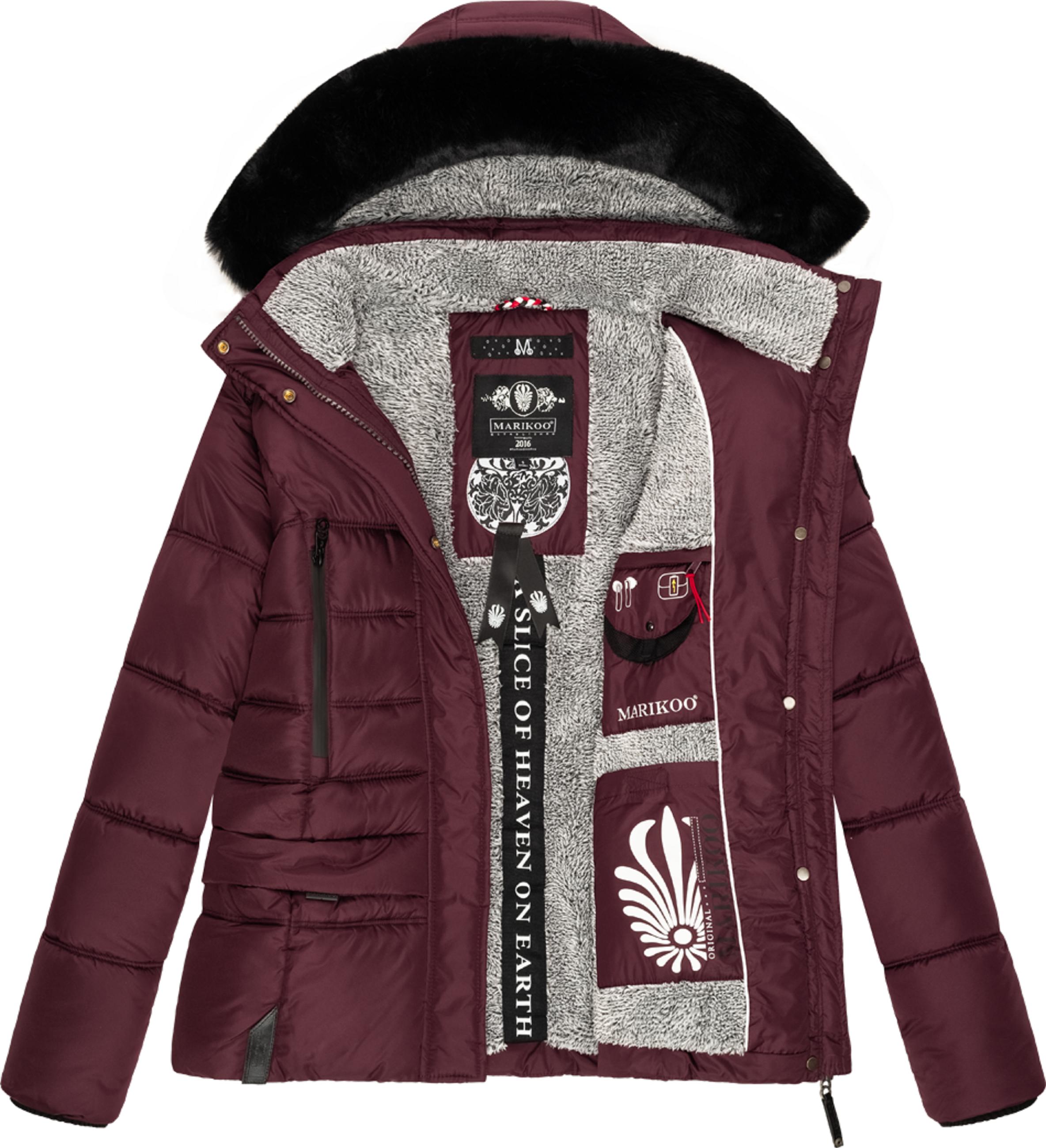 Winter Steppjacke mit weicher Kapuze "Loveleen" Wine