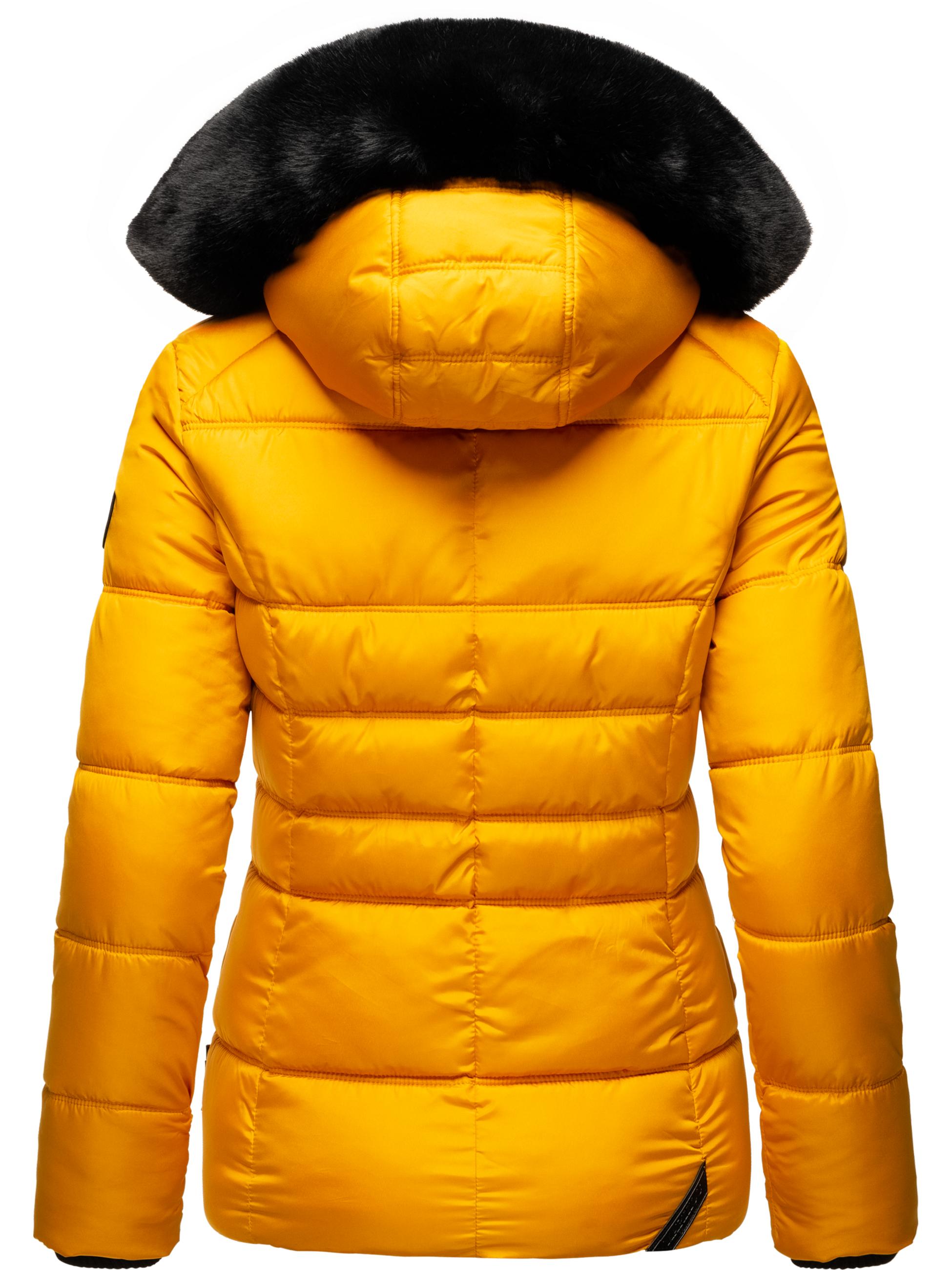 Winter Steppjacke mit weicher Kapuze "Loveleen" Yellow