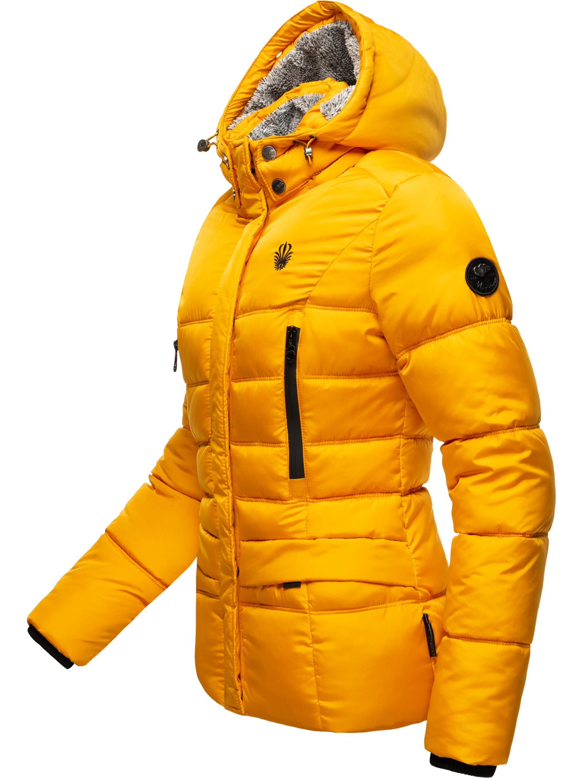 Winter Steppjacke mit weicher Kapuze "Loveleen" Yellow