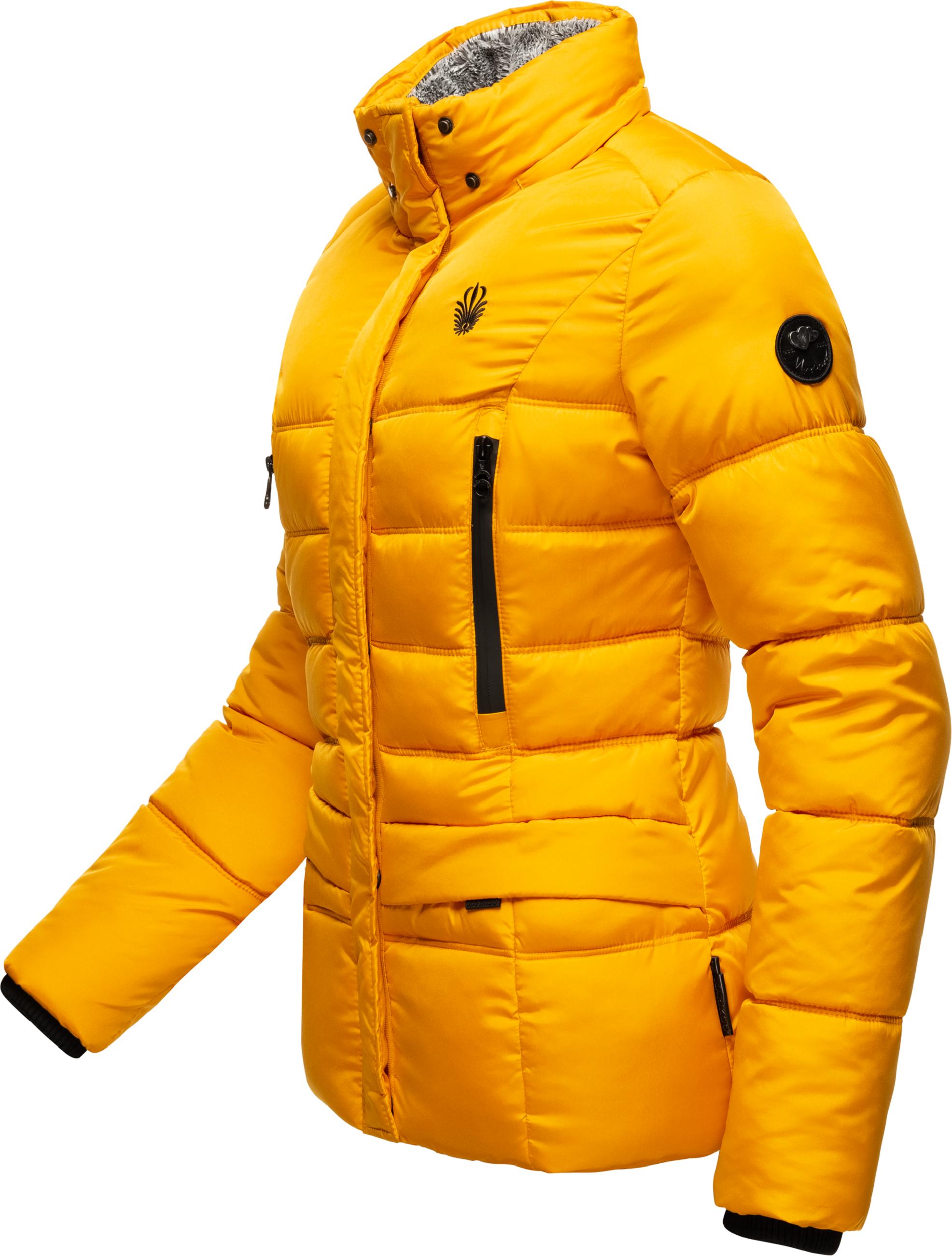 Winter Steppjacke mit weicher Kapuze "Loveleen" Yellow