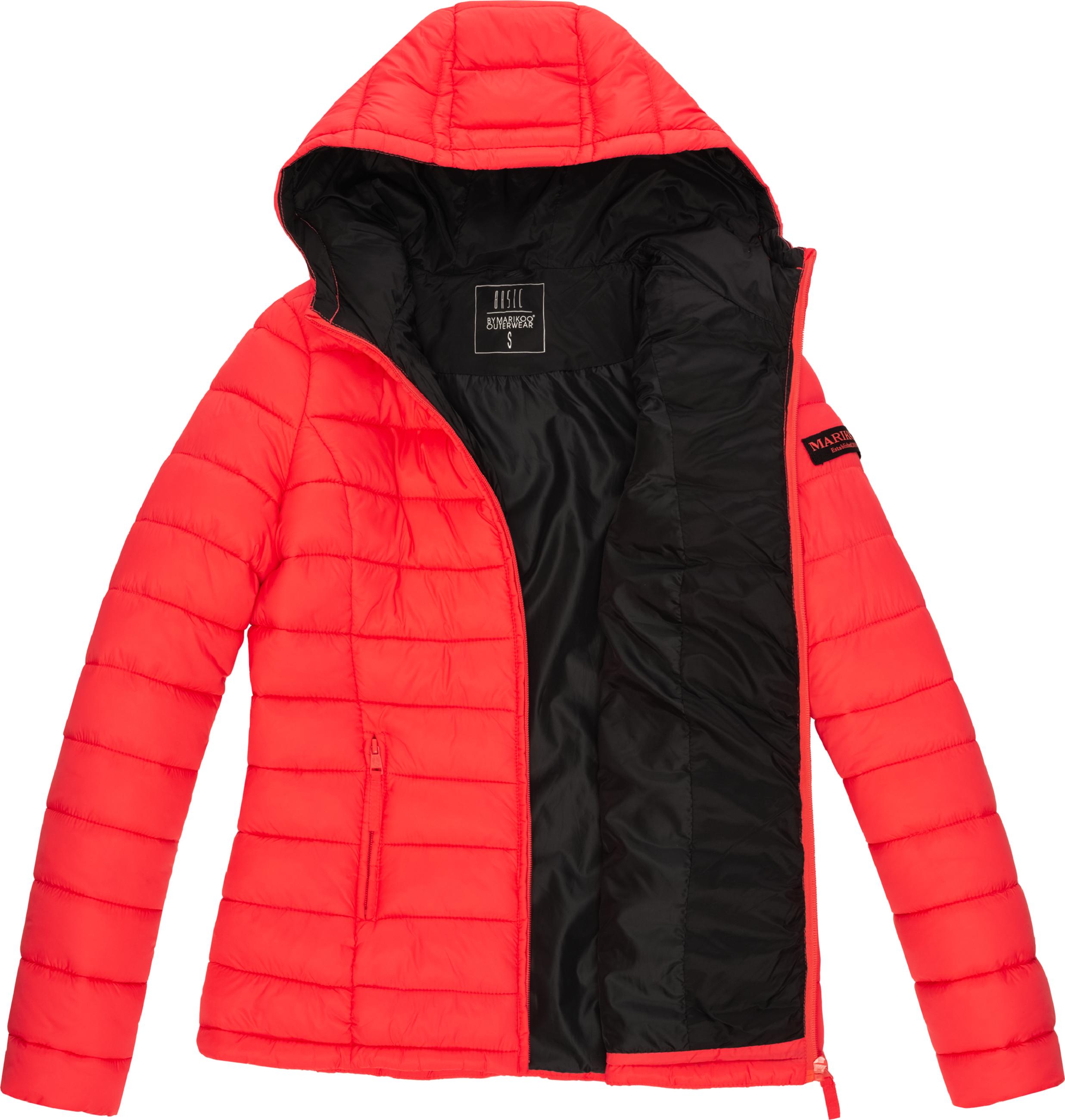 Leichte Steppjacke mit Kapuze "Lucy" Neon Coral