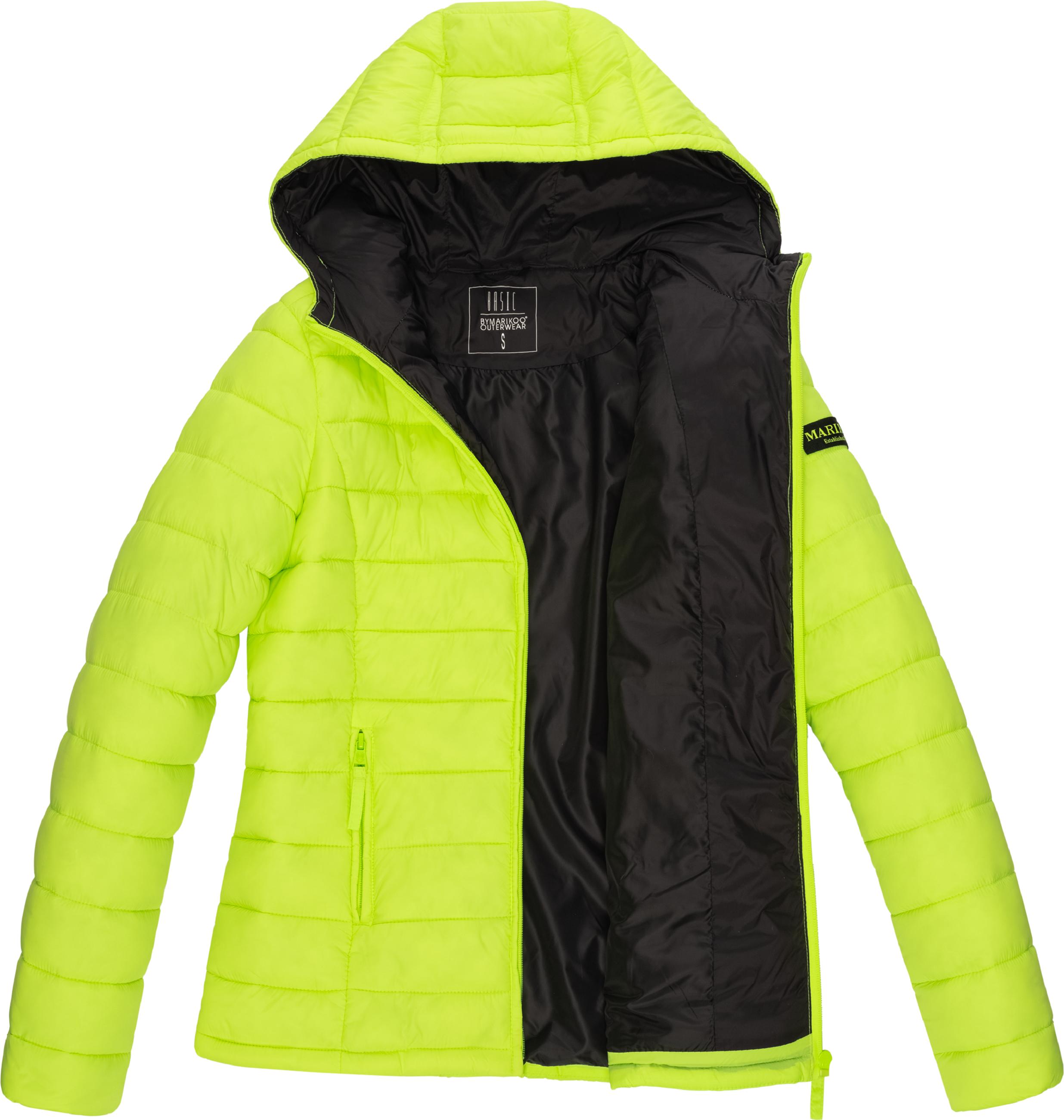 Leichte Steppjacke mit Kapuze "Lucy" Neon Green