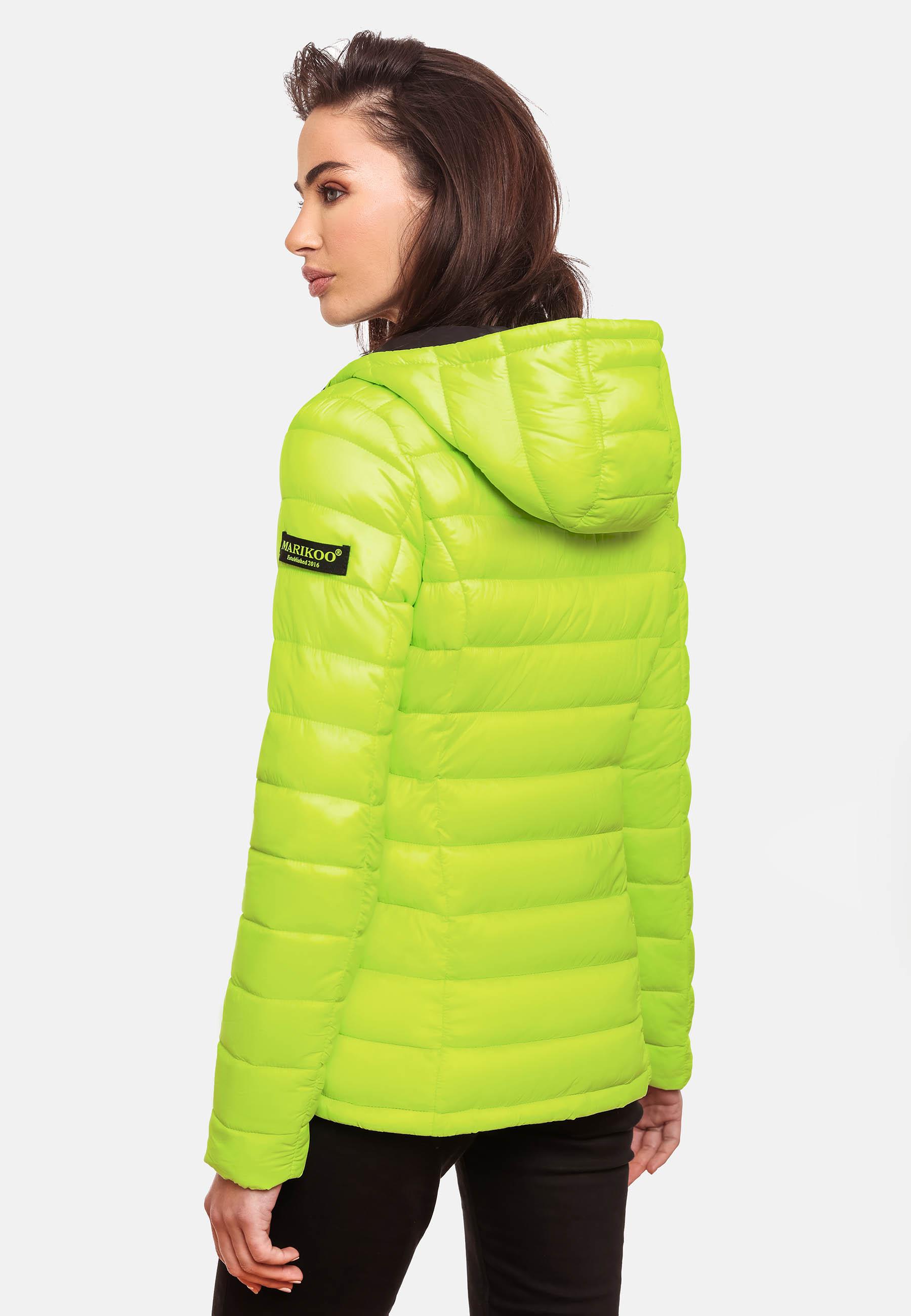 Leichte Steppjacke mit Kapuze "Lucy" Neon Green