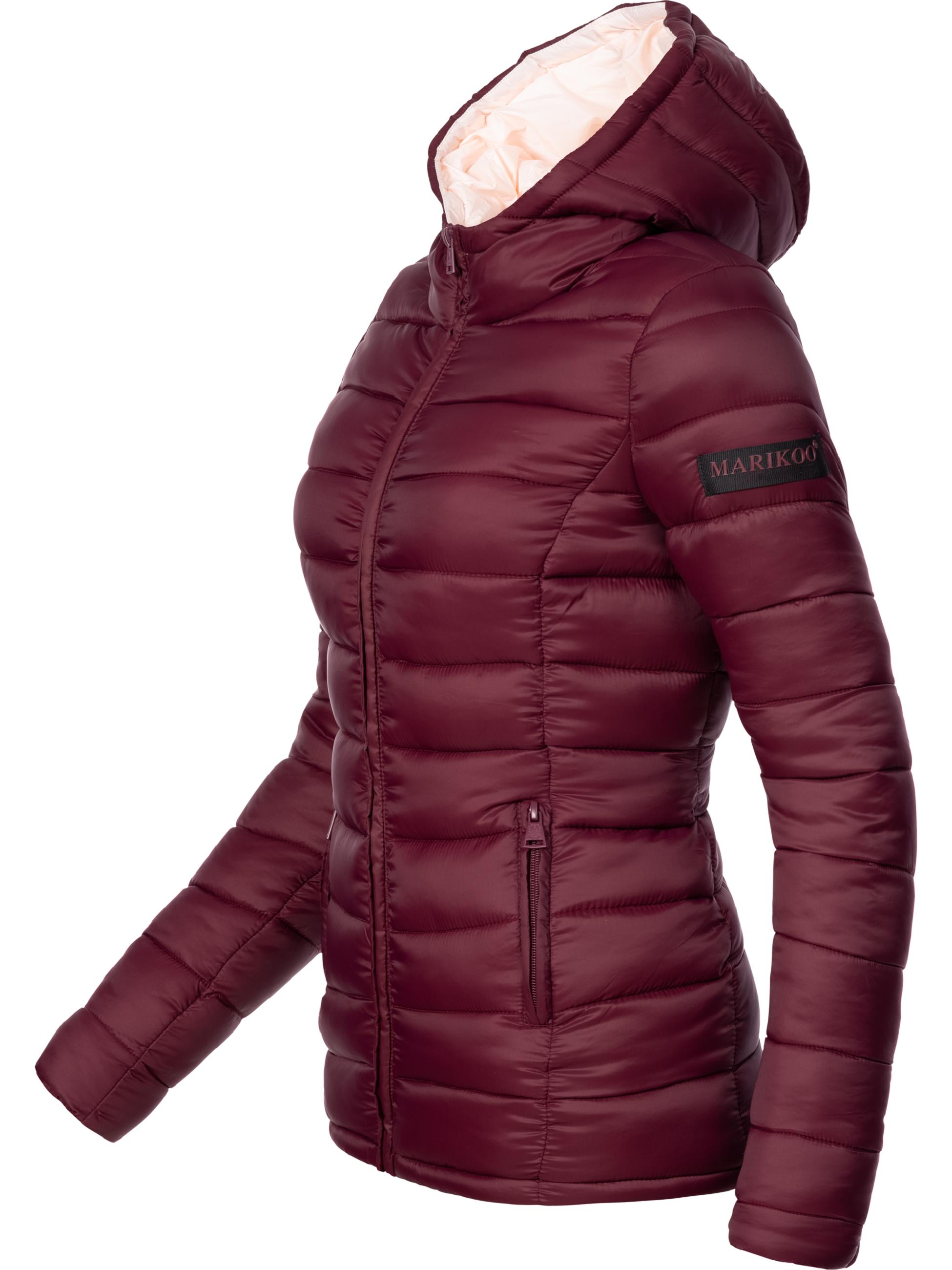 Leichte Steppjacke mit Kapuze "Lucy" Weinrot