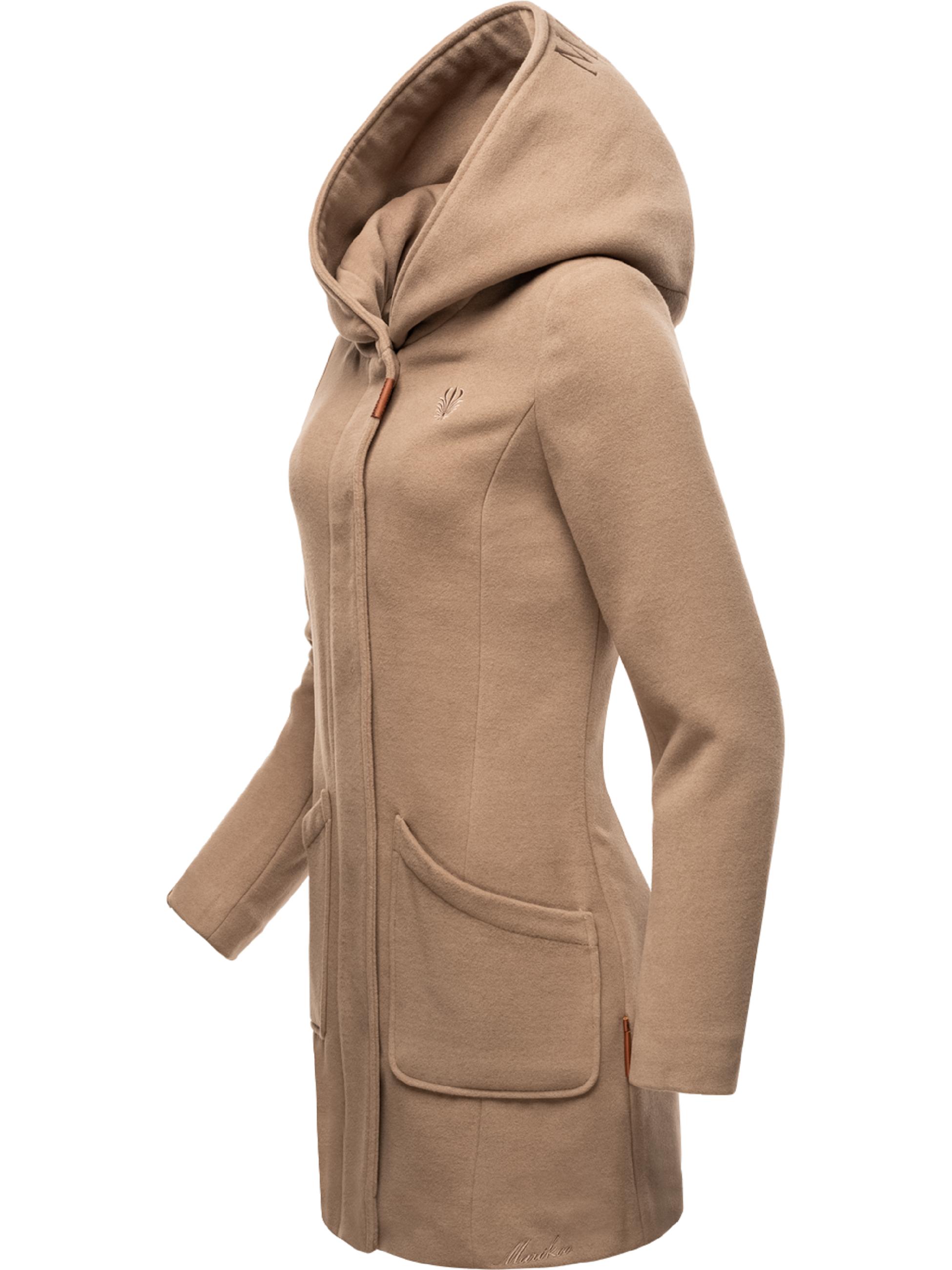 Edler Wollmantel mit Kapuze "Maikoo" Taupe Grey