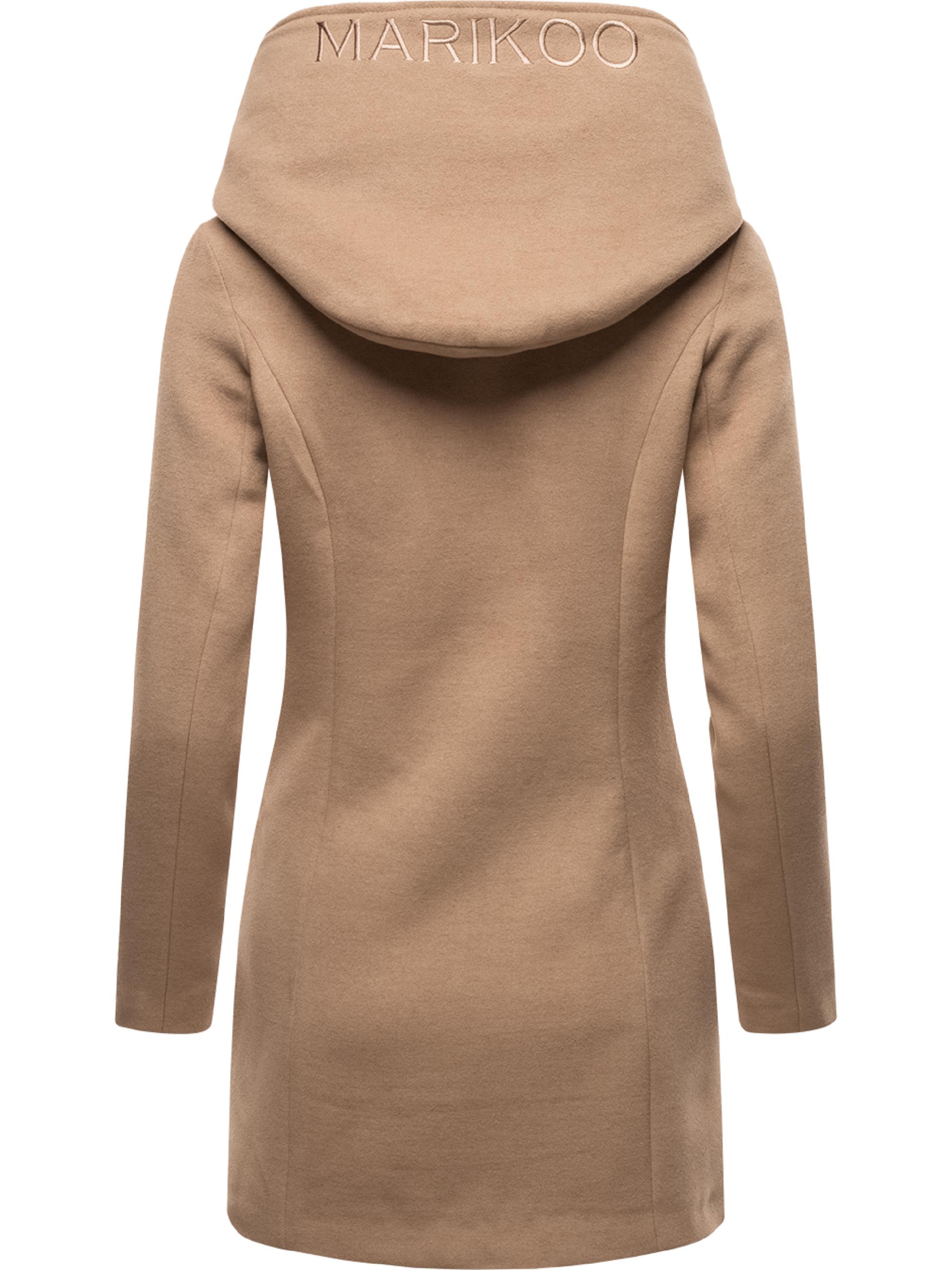Edler Wollmantel mit Kapuze "Maikoo" Taupe Grey