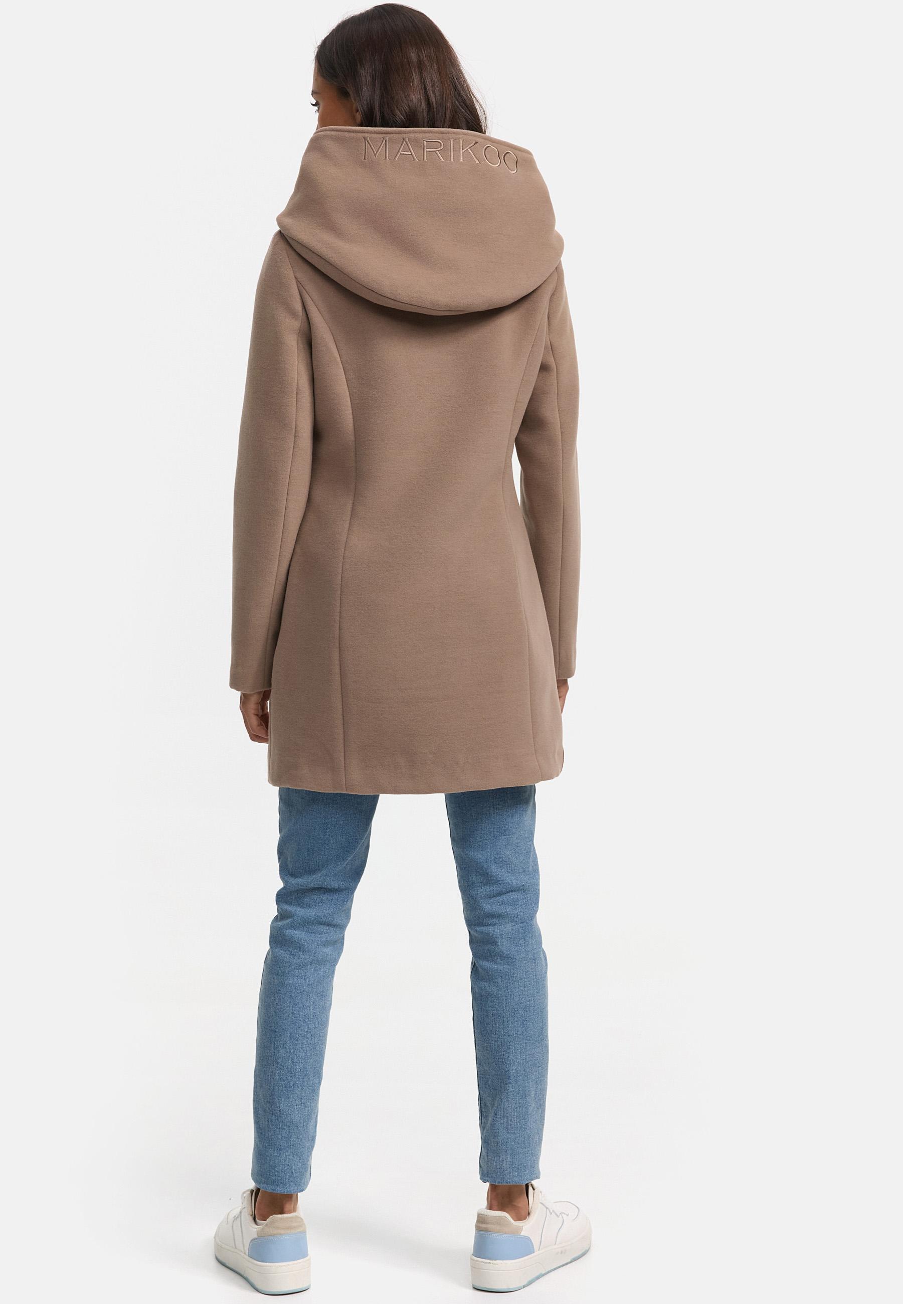 Edler Wollmantel mit Kapuze "Maikoo" Taupe Grey