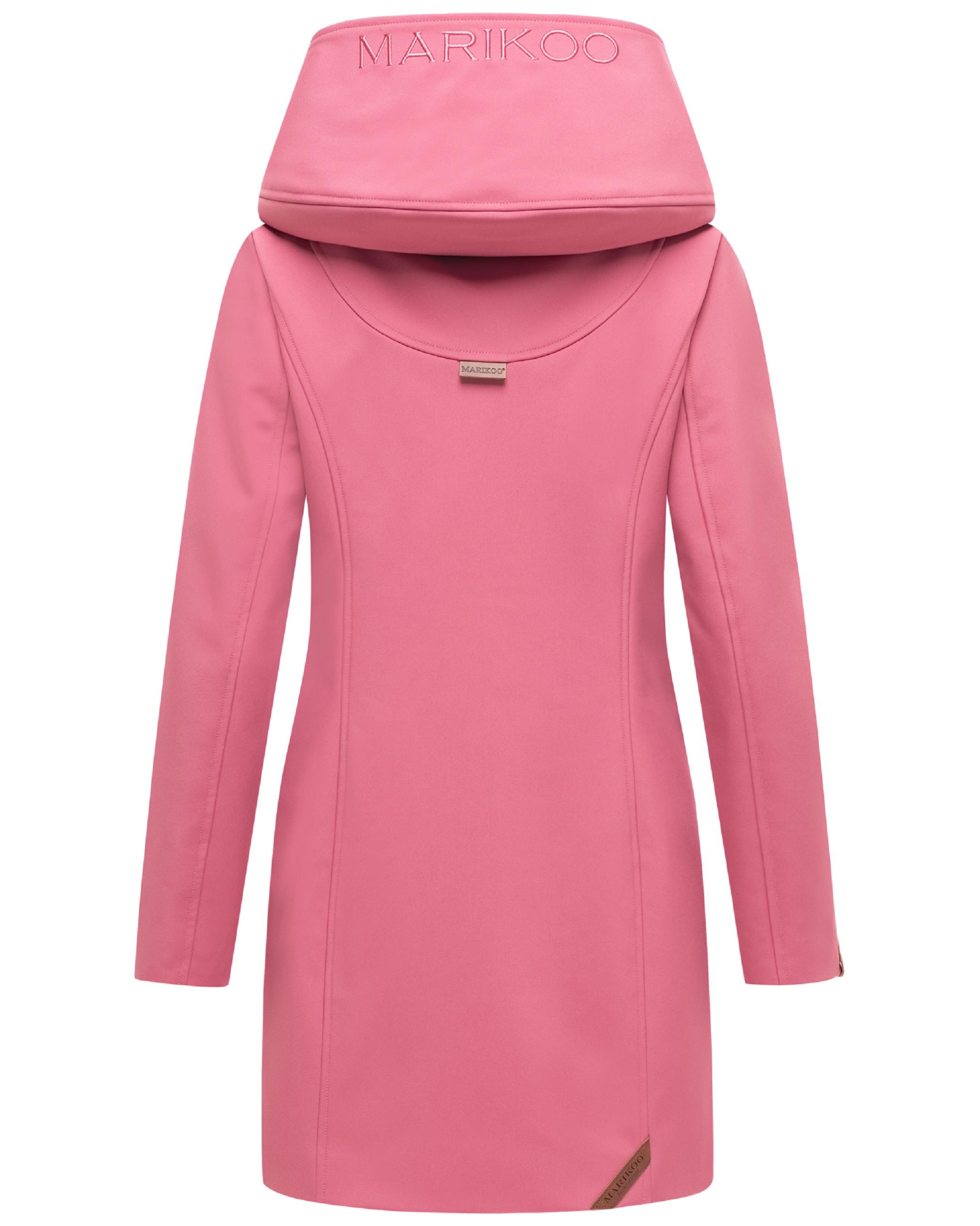 Wasserdichter Softshell-Mantel lang mit Kapuze "Mayleen" Berry