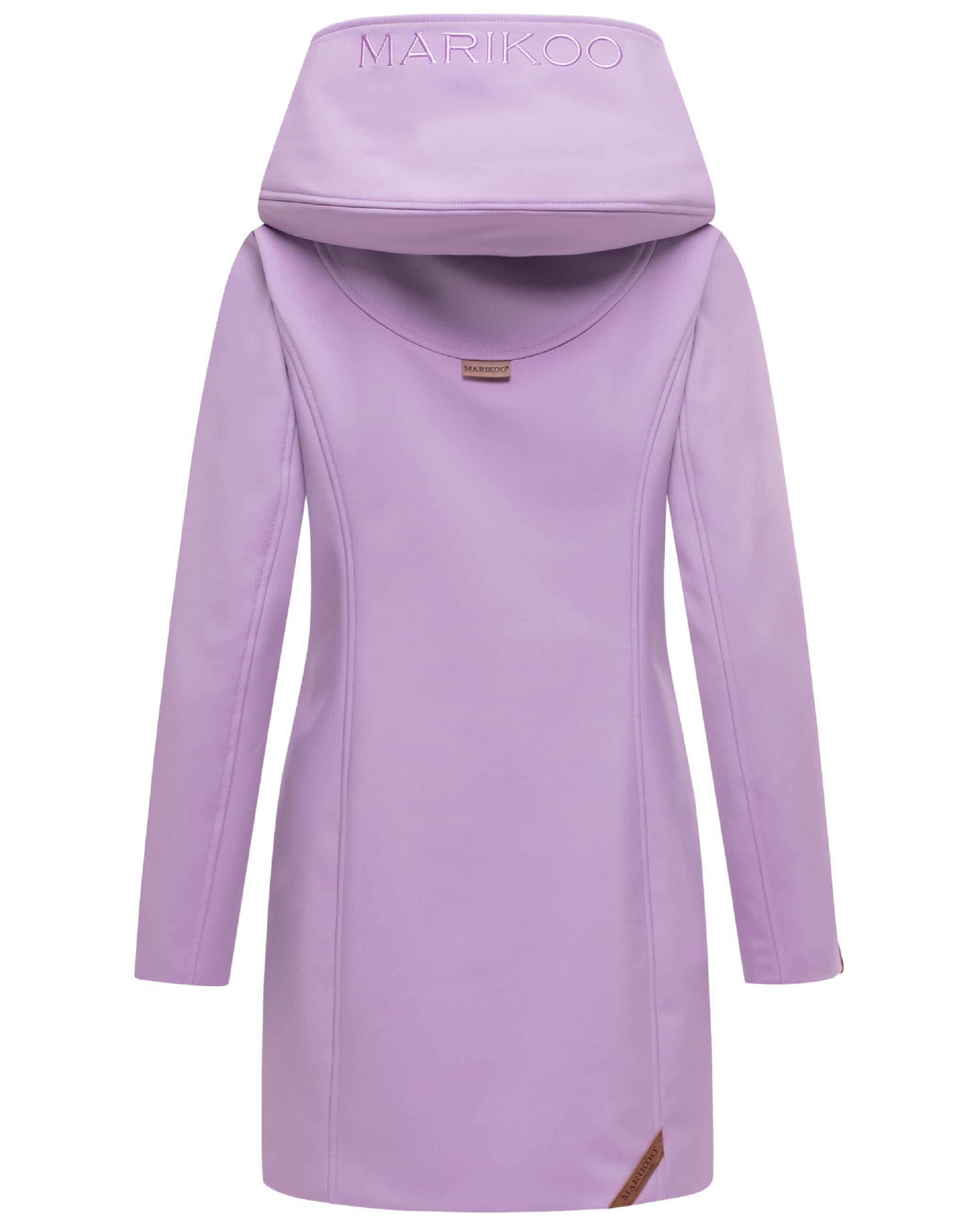 Wasserdichter Softshell-Mantel lang mit Kapuze "Mayleen" Dark Lilac