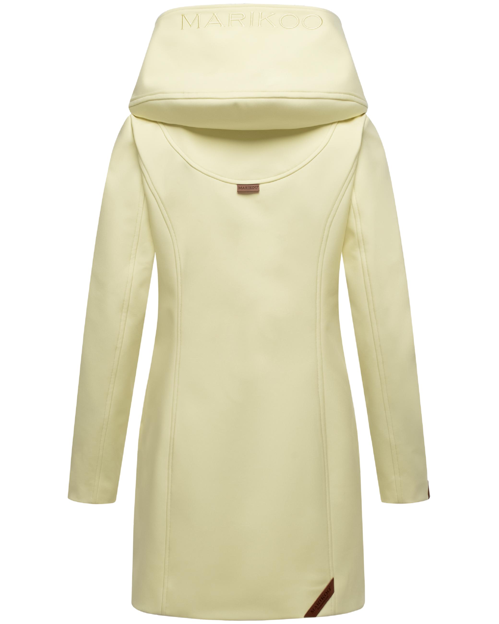 Wasserdichter Softshell-Mantel lang mit Kapuze "Mayleen" Pastel Yellow