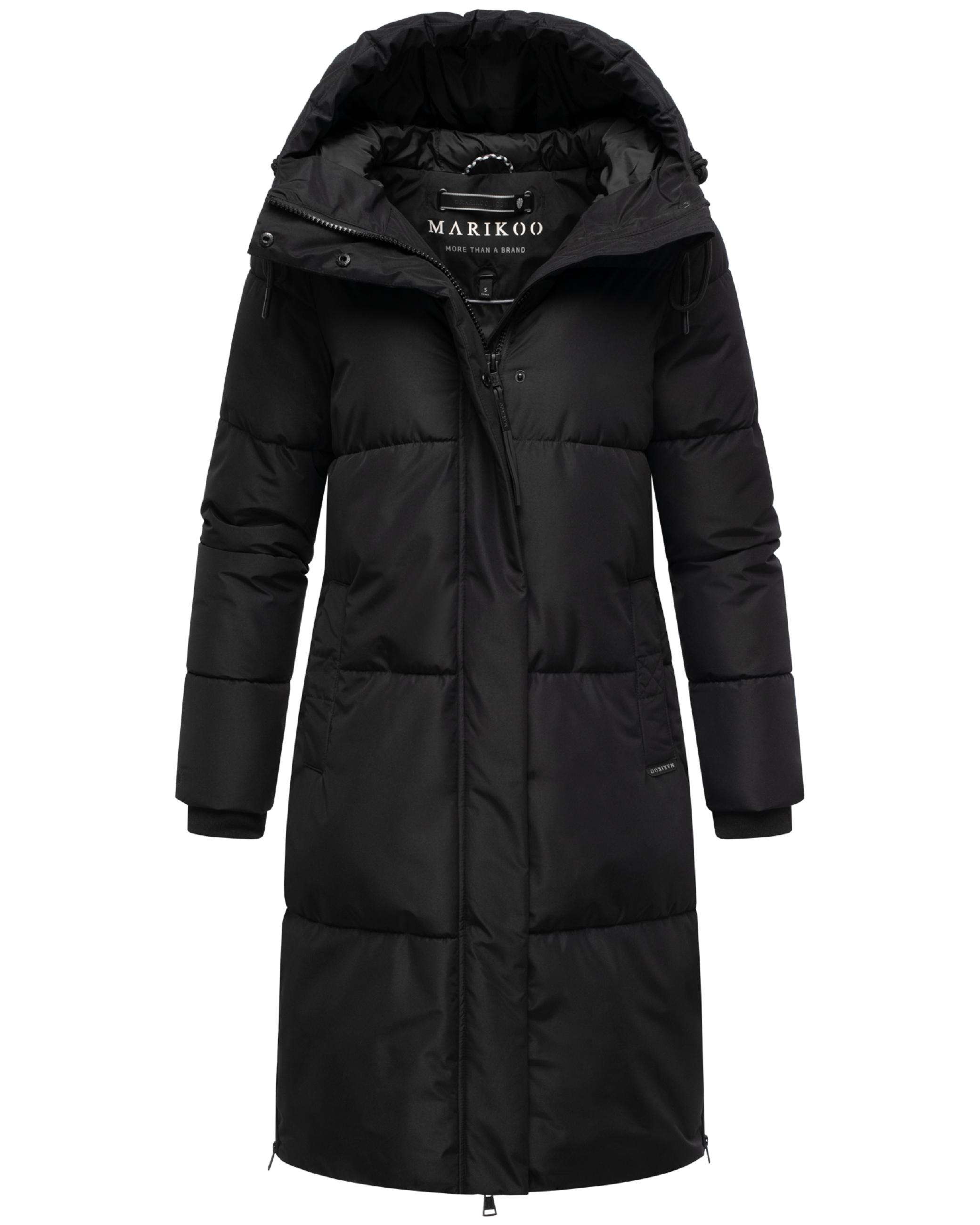 Winter Steppmantel mit Kapuze "Michikoo XVI" Black