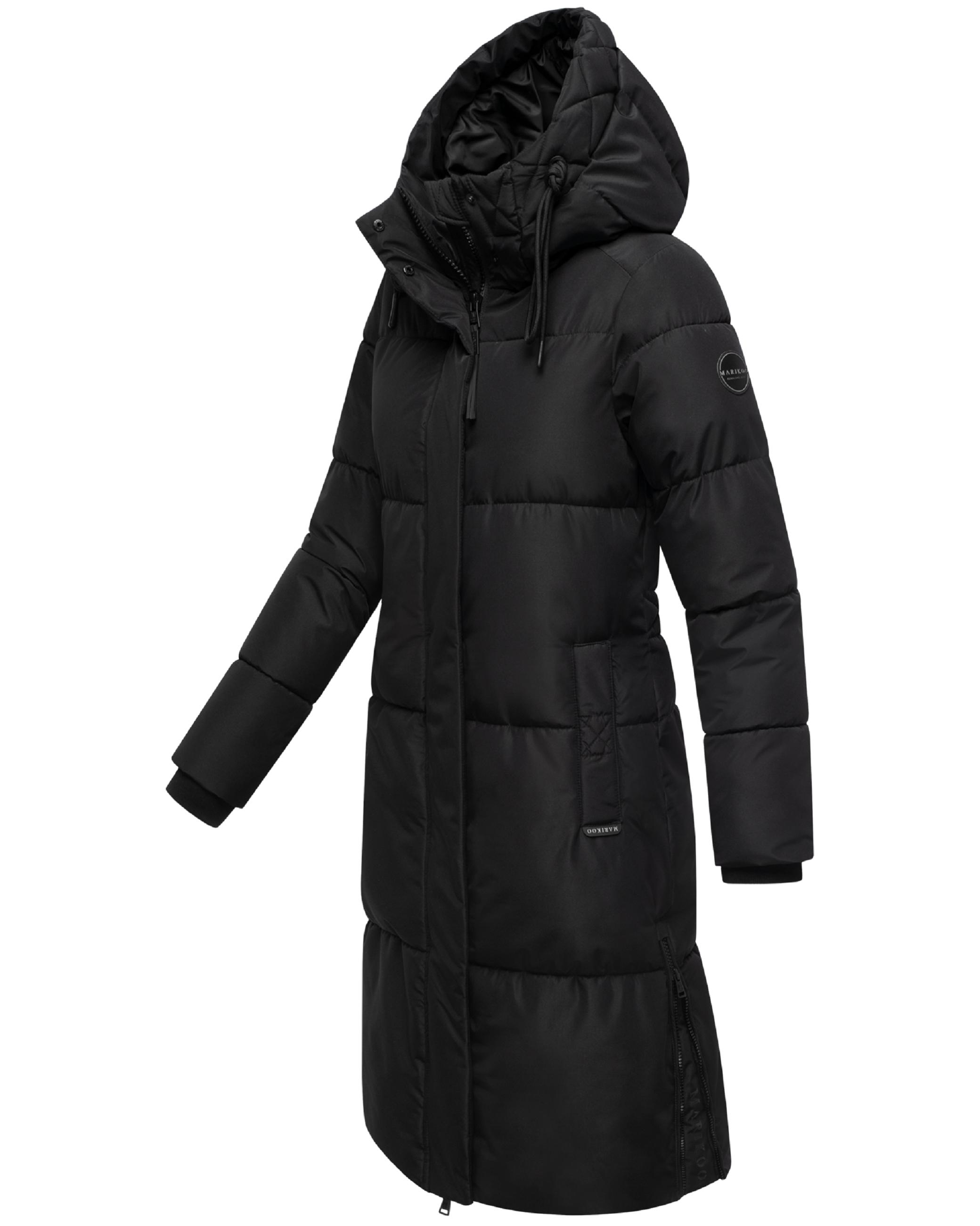Winter Steppmantel mit Kapuze "Michikoo XVI" Black
