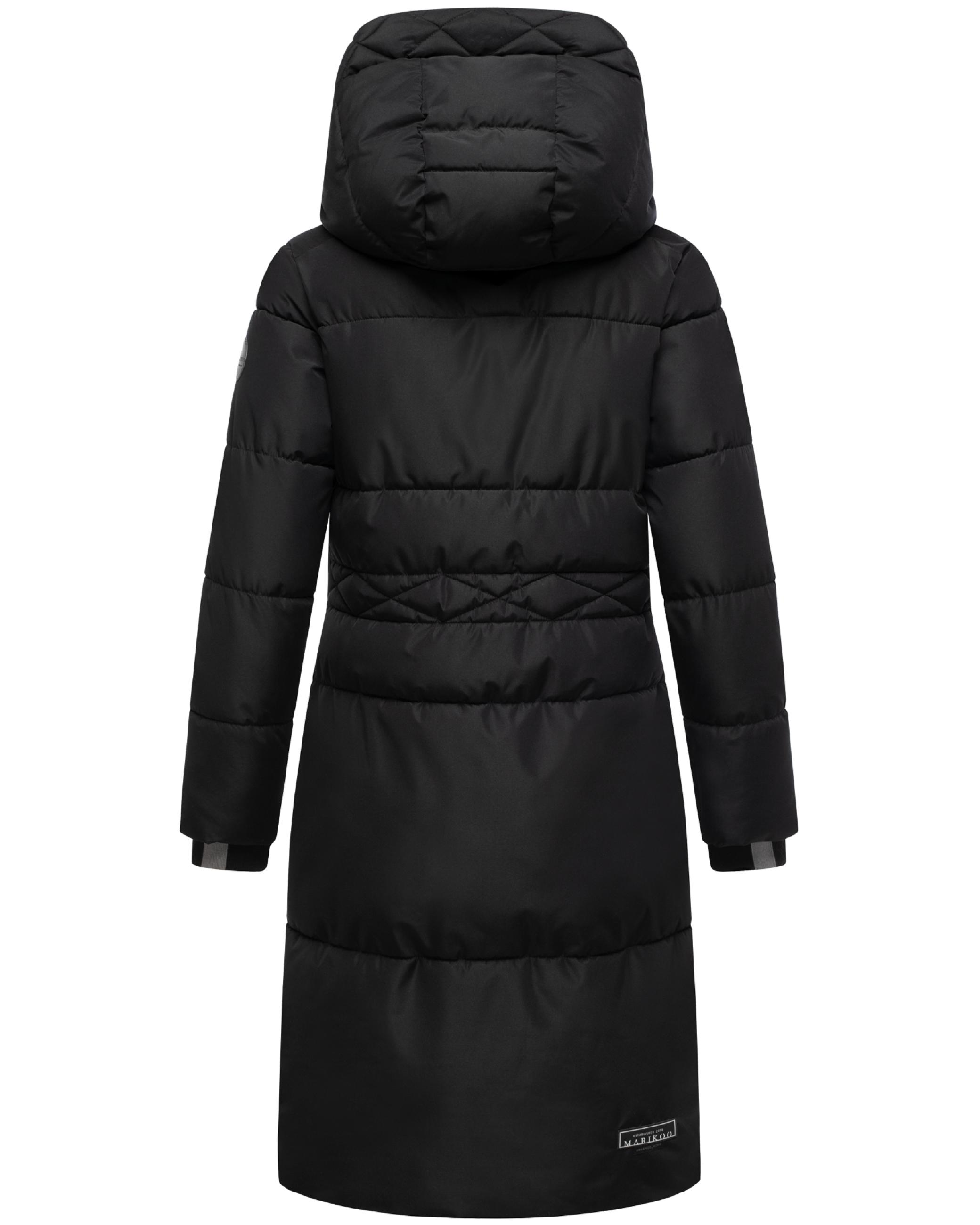 Winter Steppmantel mit Kapuze "Michikoo XVI" Black