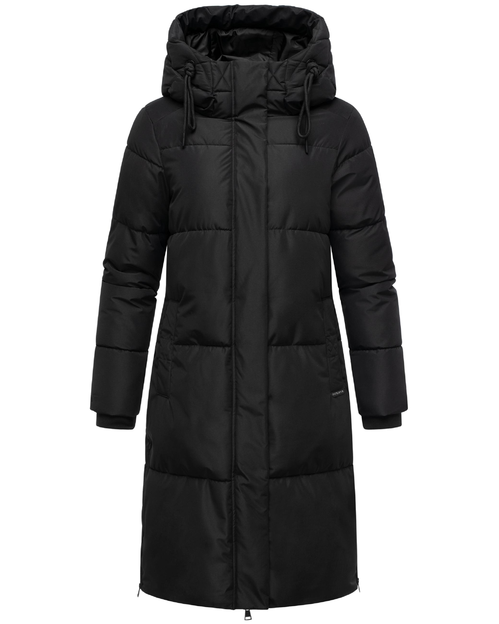 Winter Steppmantel mit Kapuze "Michikoo XVI" Black