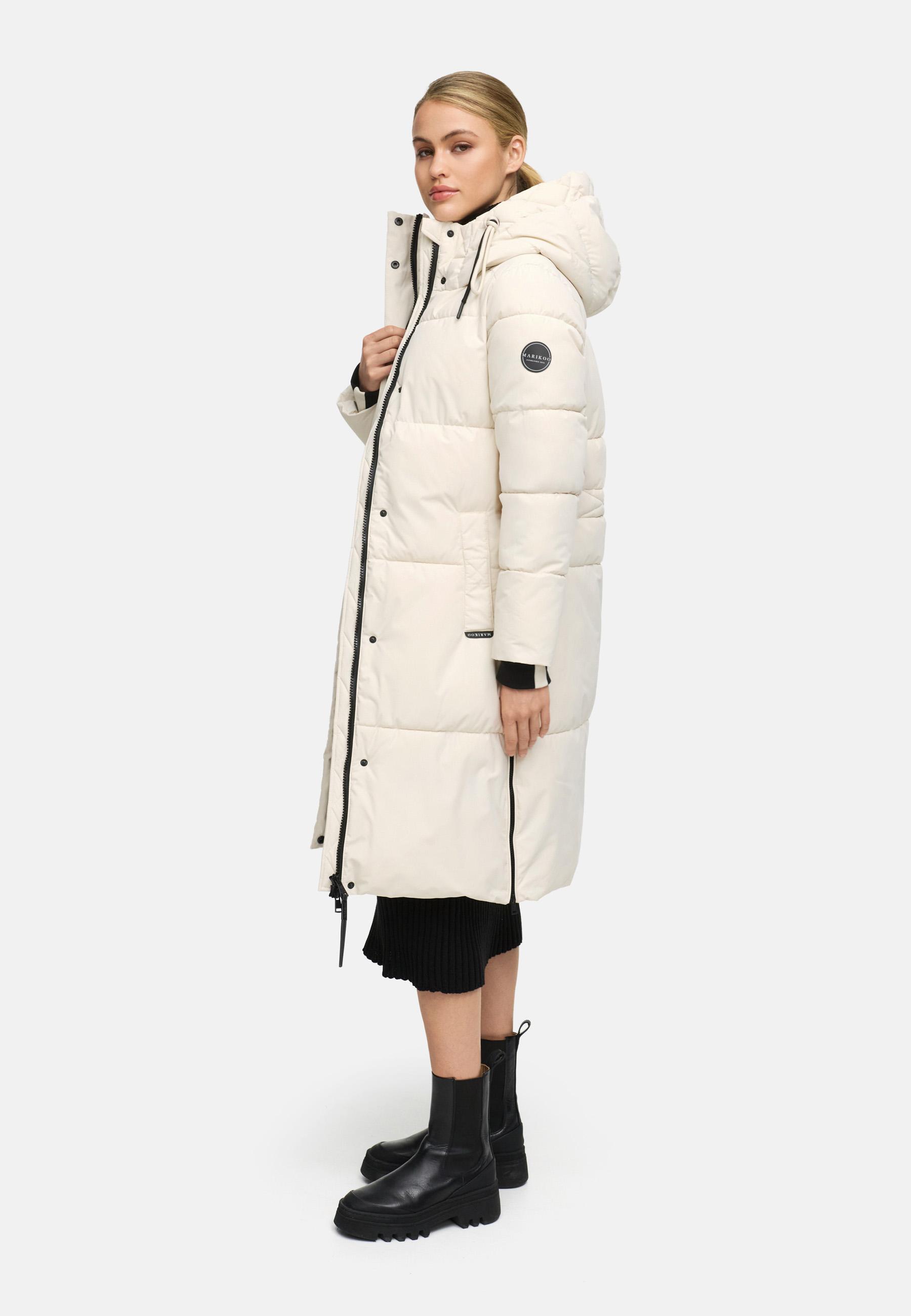 Winter Steppmantel mit Kapuze "Michikoo XVI" Cream
