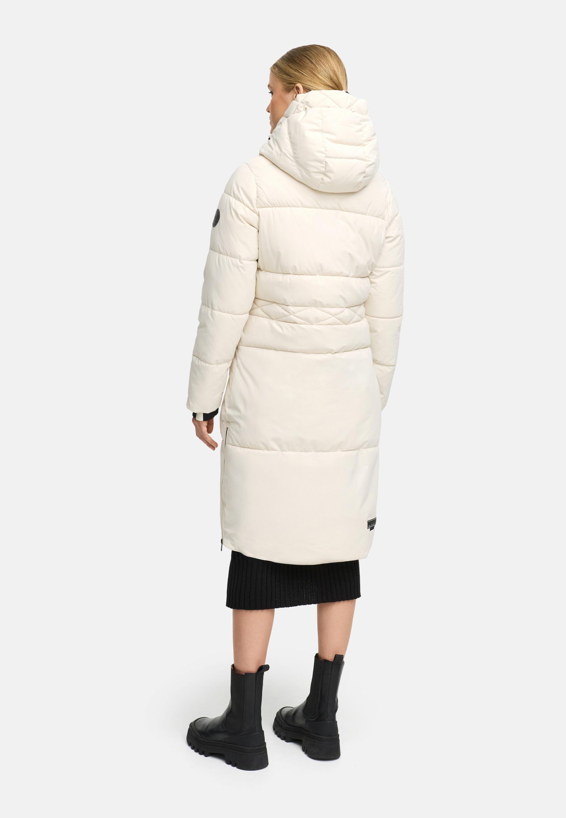 Winter Steppmantel mit Kapuze "Michikoo XVI" Cream