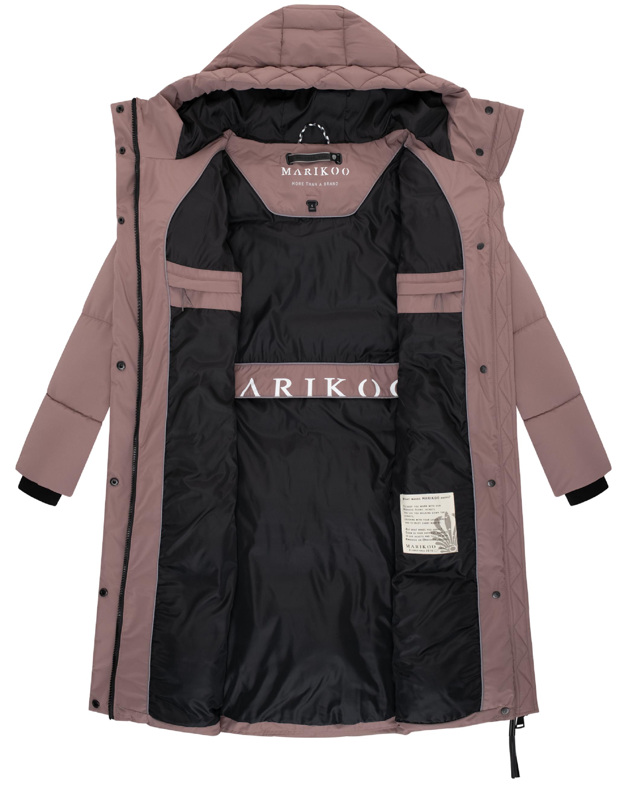 Winter Steppmantel mit Kapuze "Michikoo XVI" Mauve