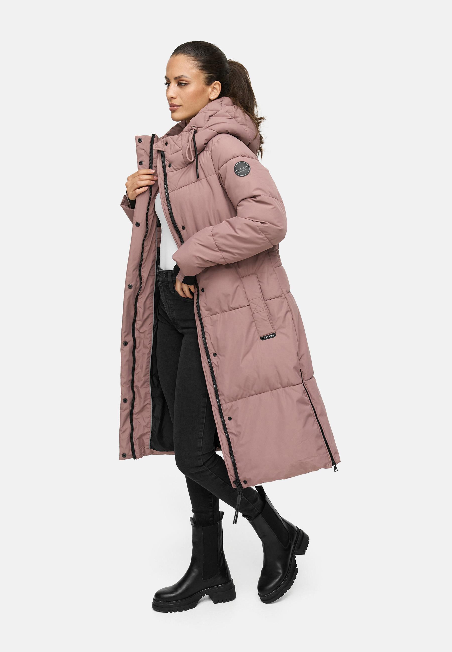 Winter Steppmantel mit Kapuze "Michikoo XVI" Mauve
