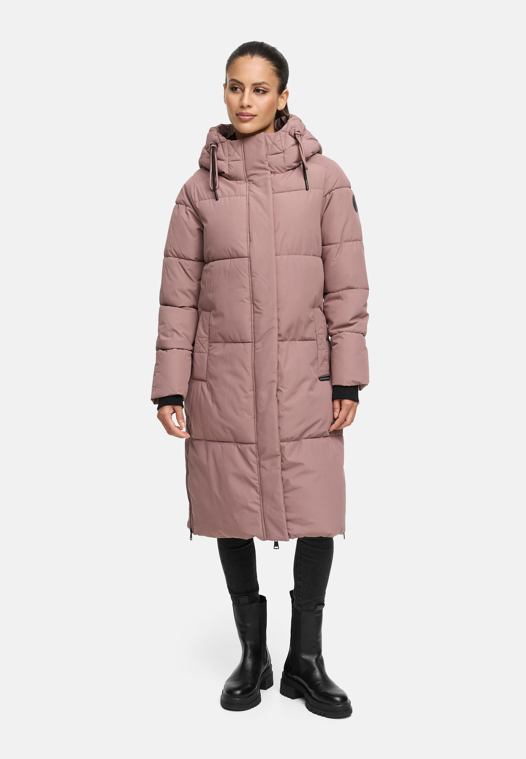 Winter Steppmantel mit Kapuze "Michikoo XVI" Mauve