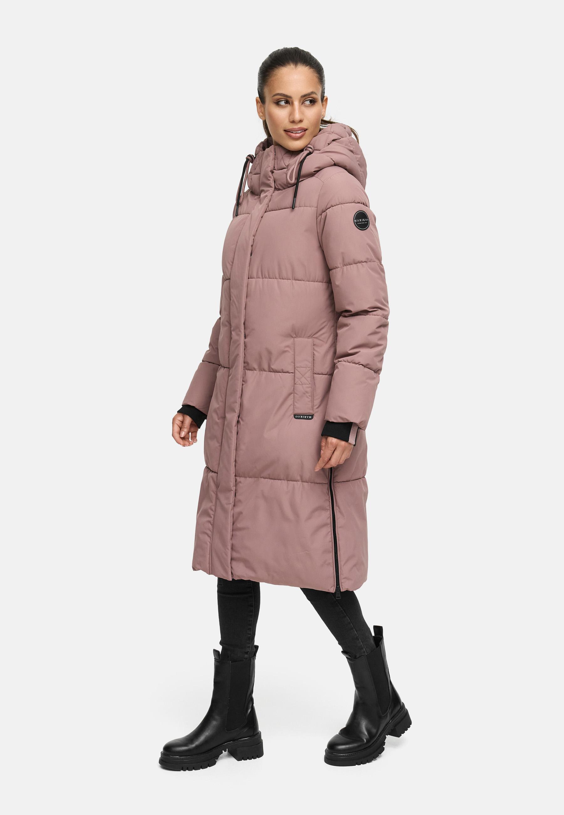 Winter Steppmantel mit Kapuze "Michikoo XVI" Mauve