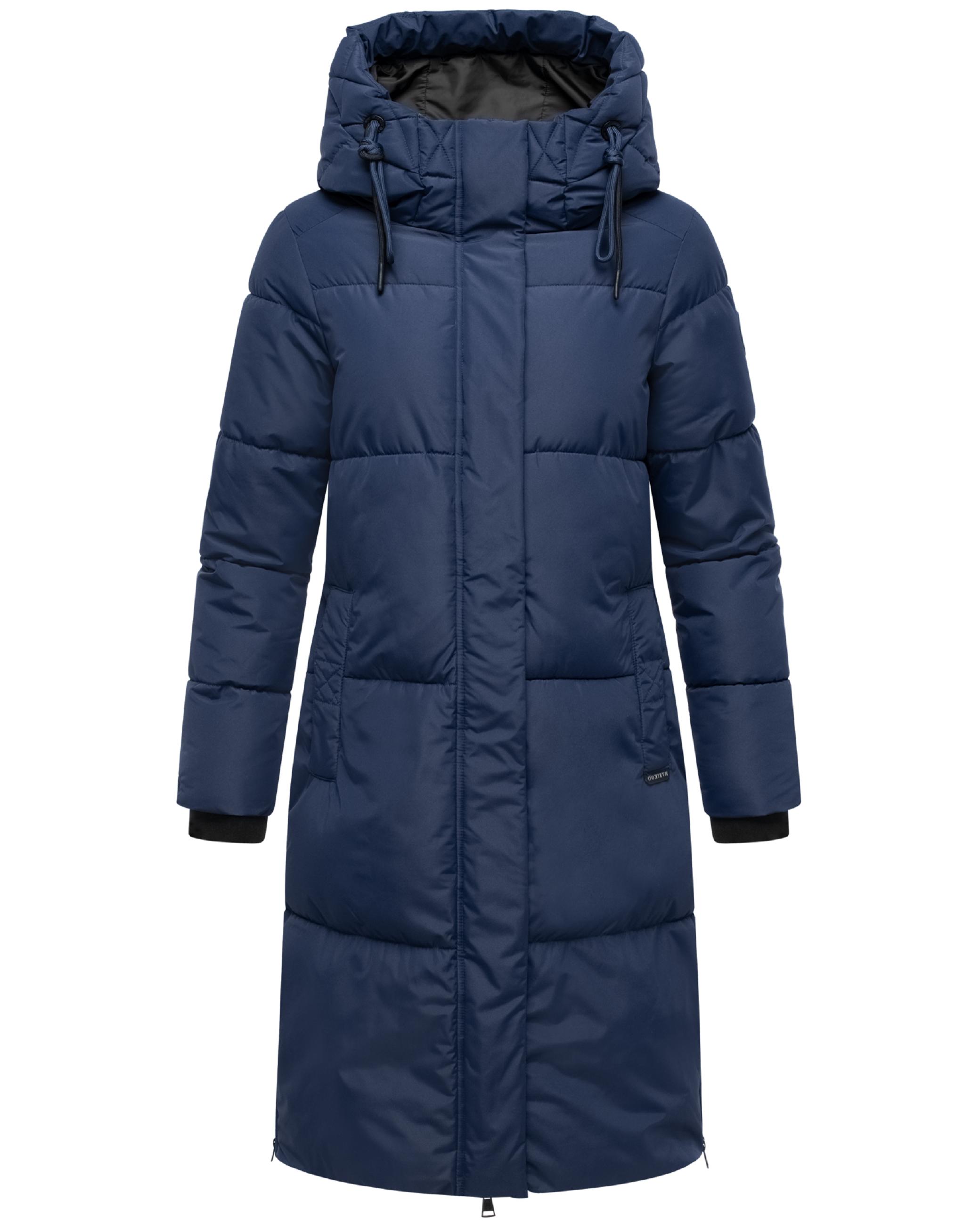 Winter Steppmantel mit Kapuze "Michikoo XVI" Navy
