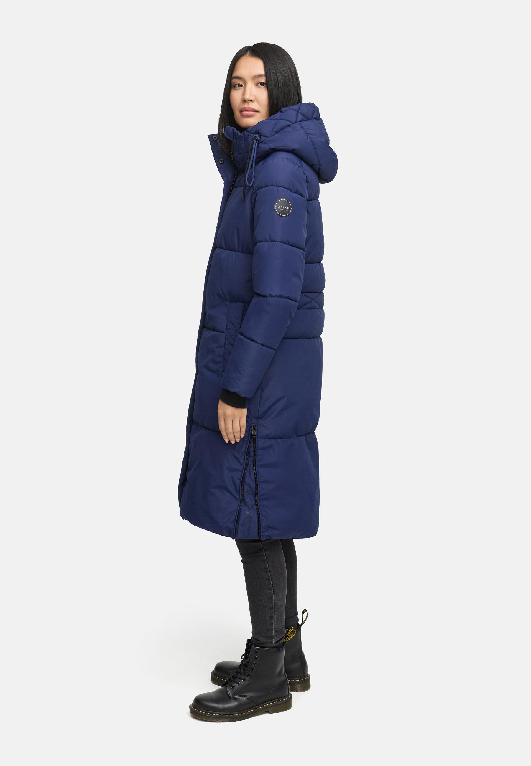 Winter Steppmantel mit Kapuze "Michikoo XVI" Navy