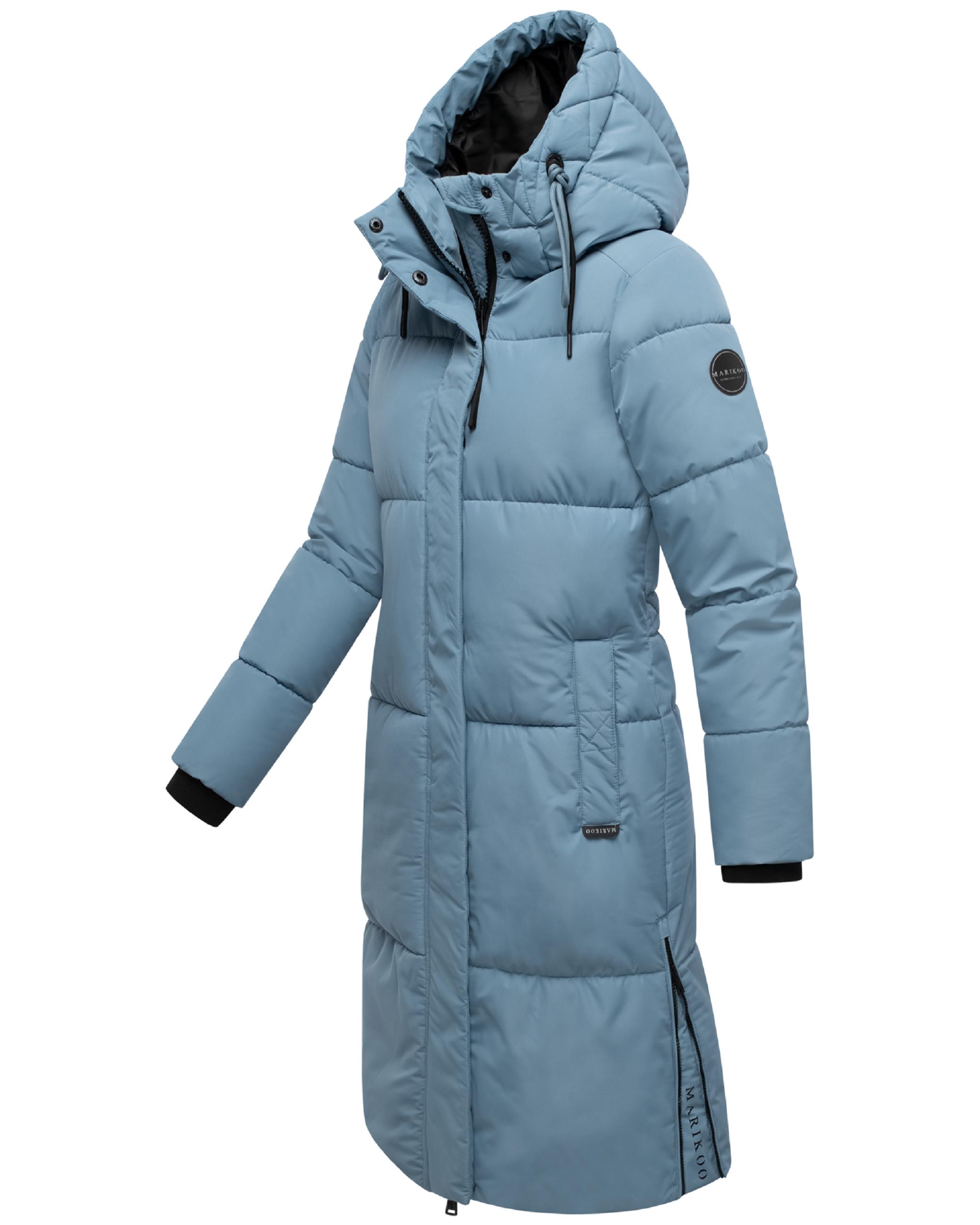 Winter Steppmantel mit Kapuze "Michikoo XVI" Powder Blue