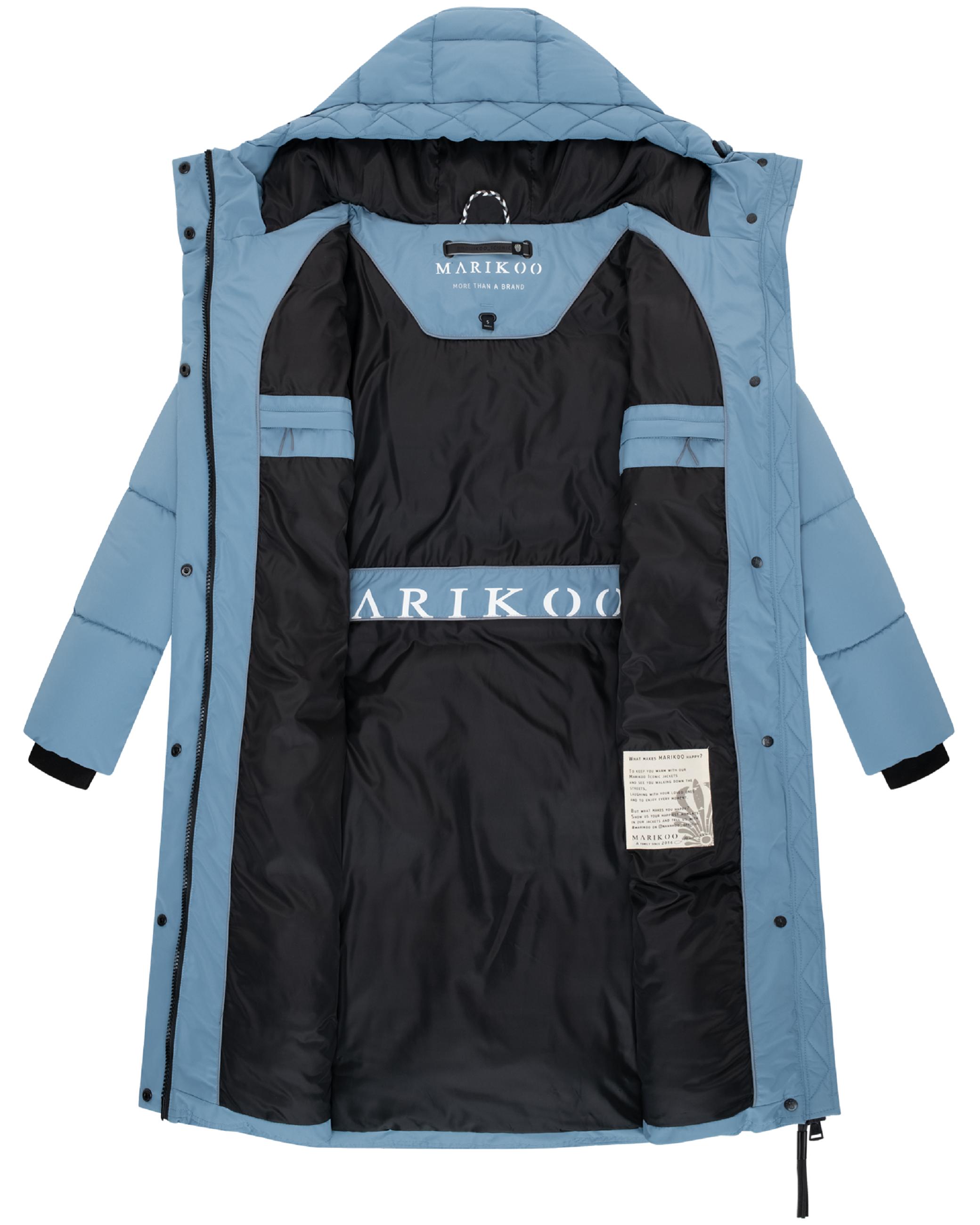 Winter Steppmantel mit Kapuze "Michikoo XVI" Powder Blue