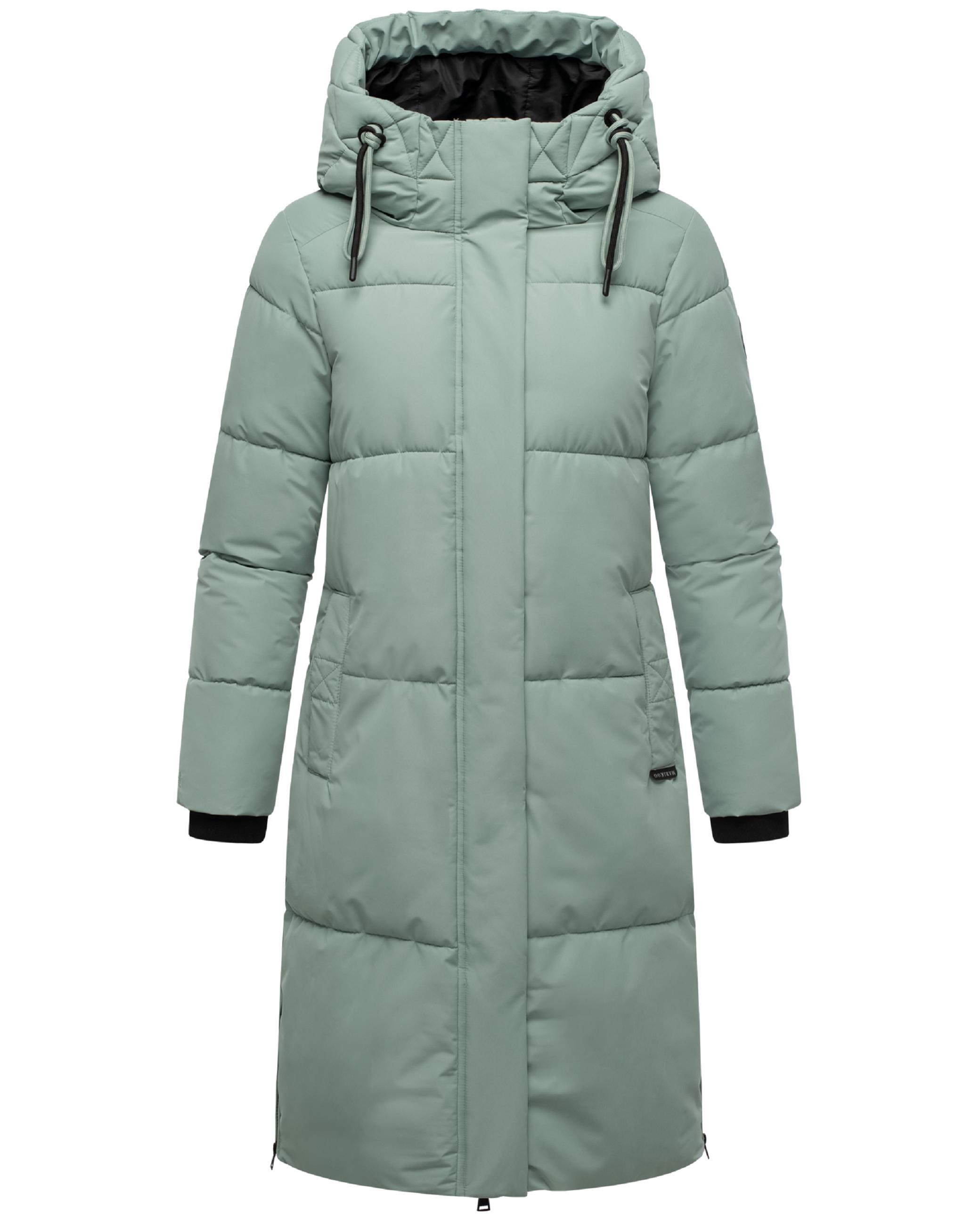 Winter Steppmantel mit Kapuze "Michikoo XVI" Smokey Mint