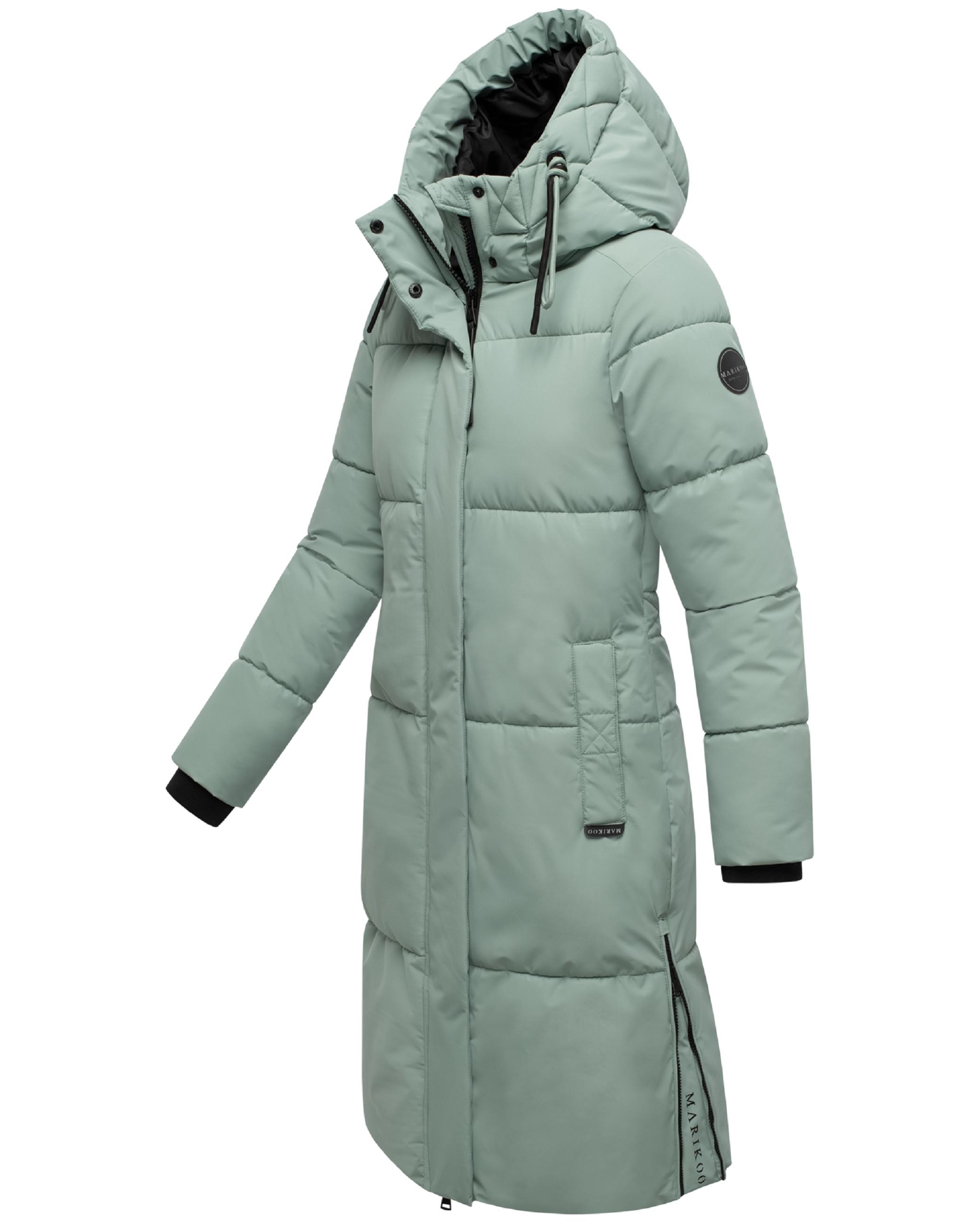 Winter Steppmantel mit Kapuze "Michikoo XVI" Smokey Mint