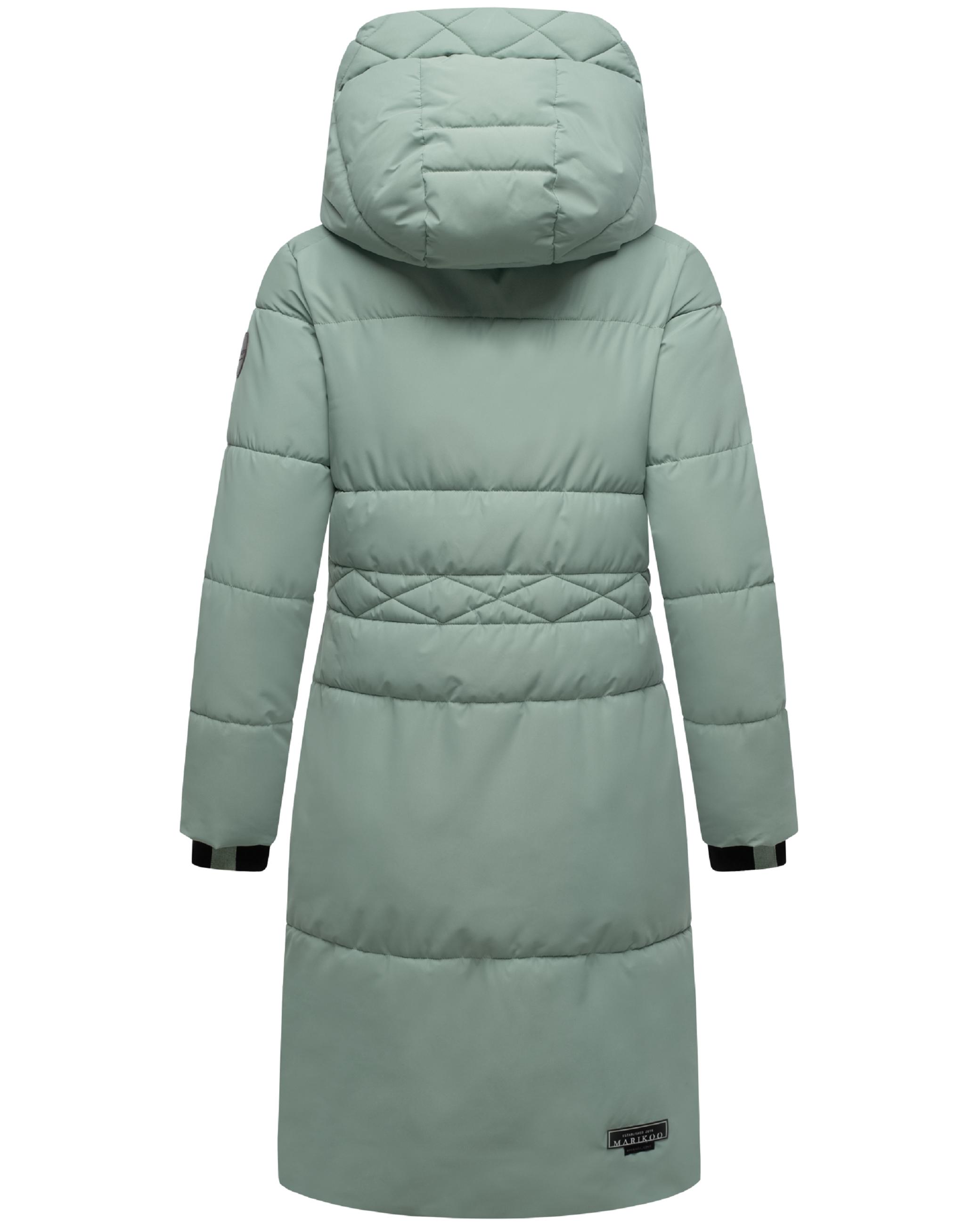 Winter Steppmantel mit Kapuze "Michikoo XVI" Smokey Mint