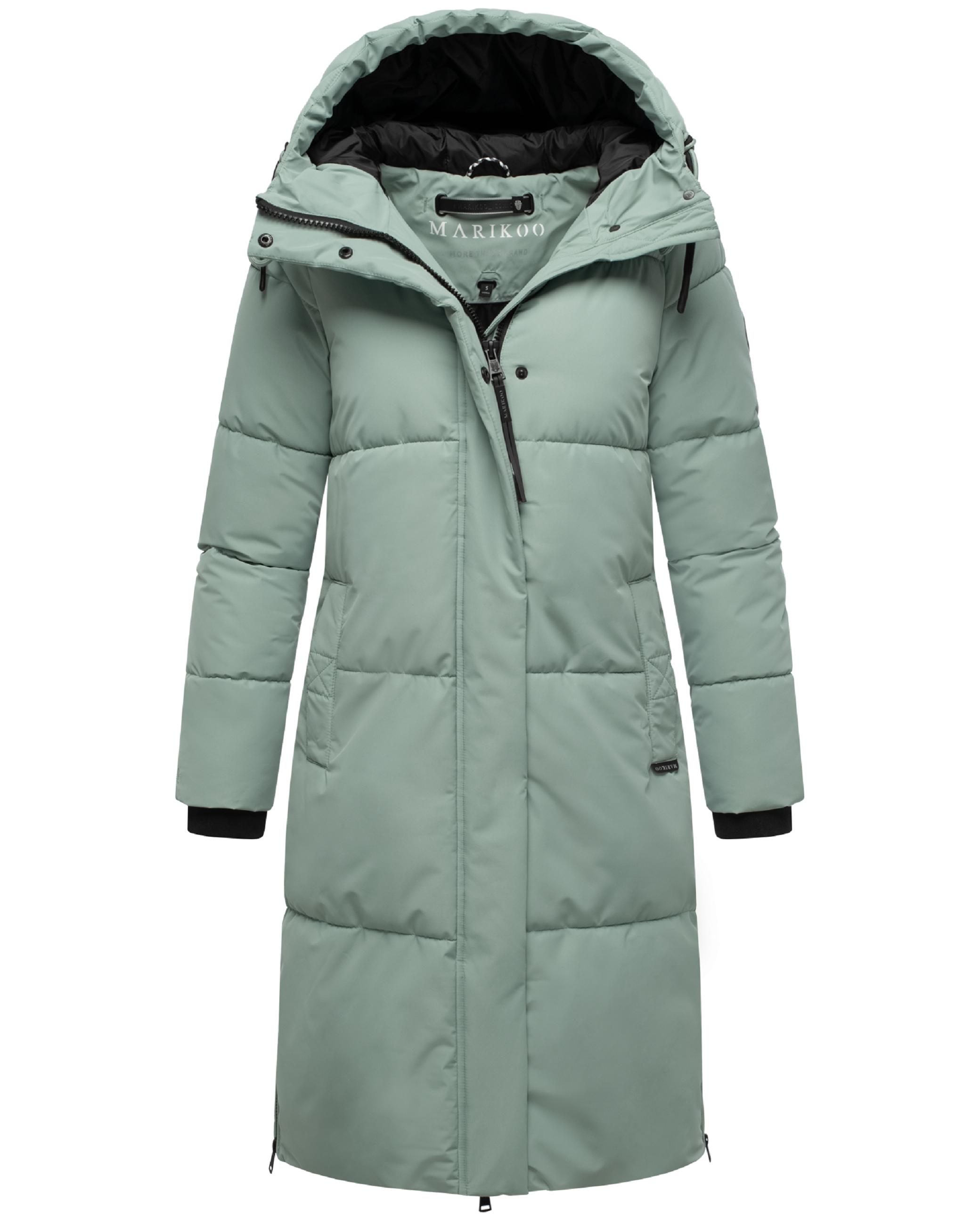 Winter Steppmantel mit Kapuze "Michikoo XVI" Smokey Mint