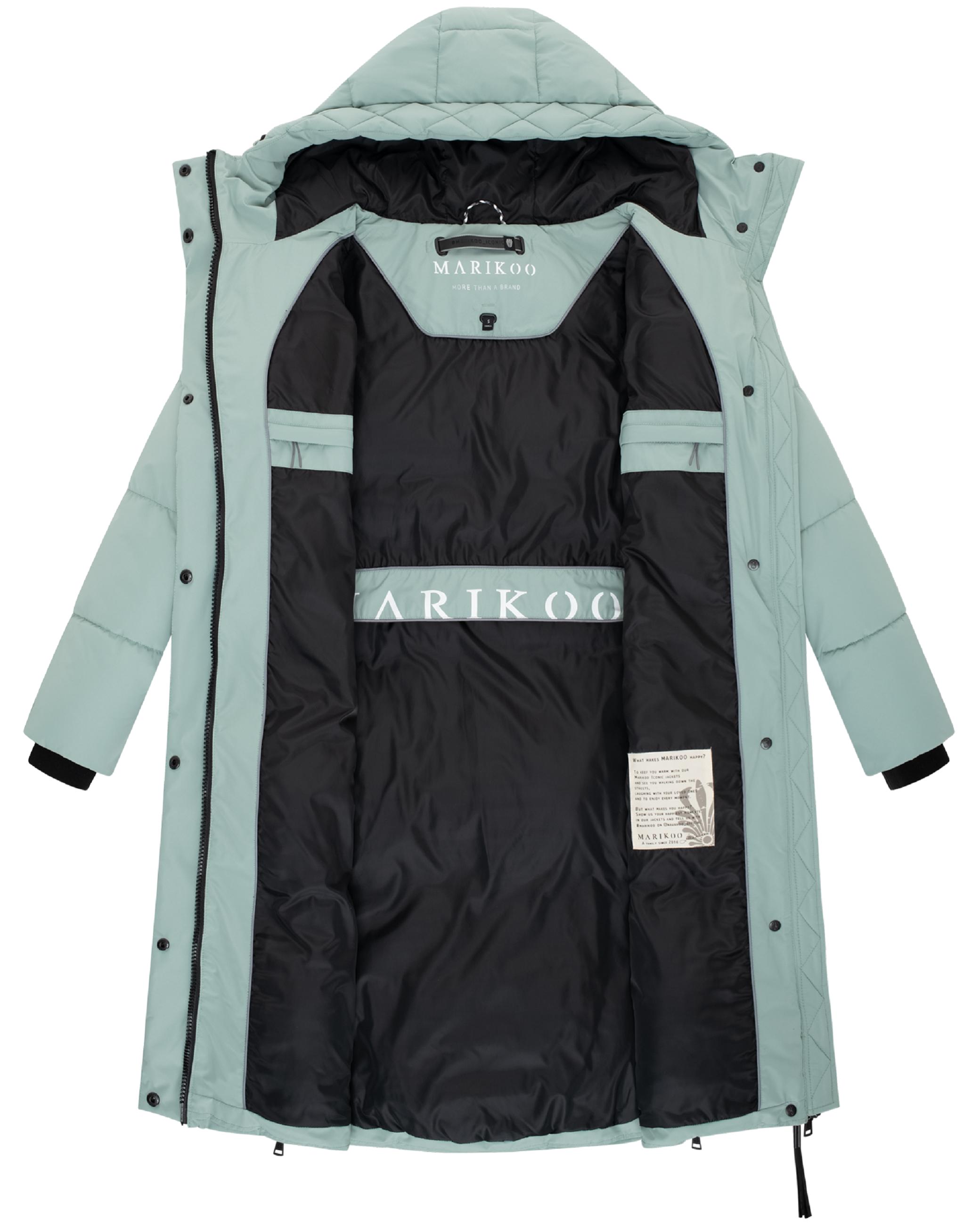 Winter Steppmantel mit Kapuze "Michikoo XVI" Smokey Mint