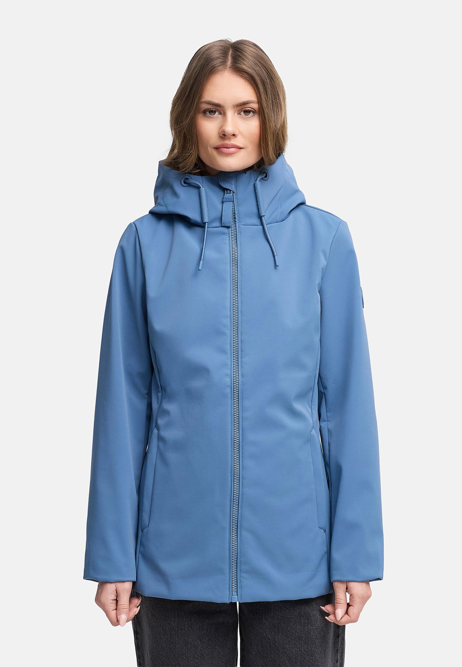 Wasserdichte Übergangsjacke mit Kapuze "Minaa 16" Dusty Blue
