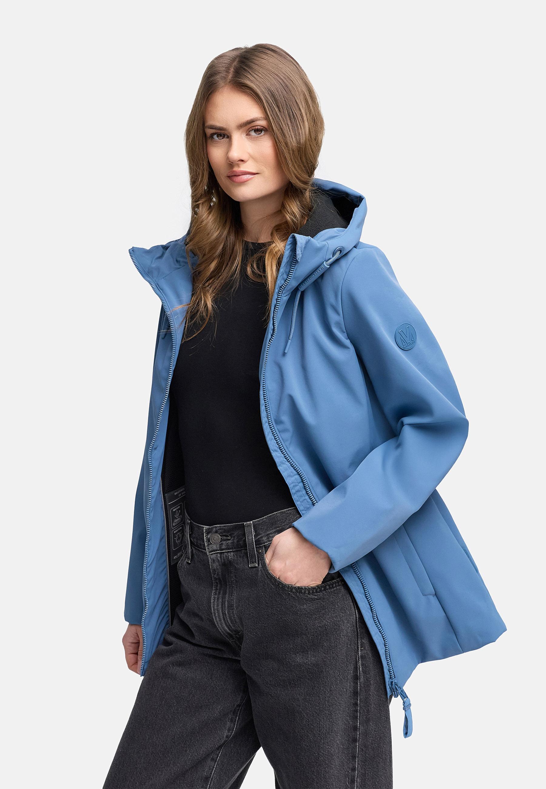 Wasserdichte Übergangsjacke mit Kapuze "Minaa 16" Dusty Blue