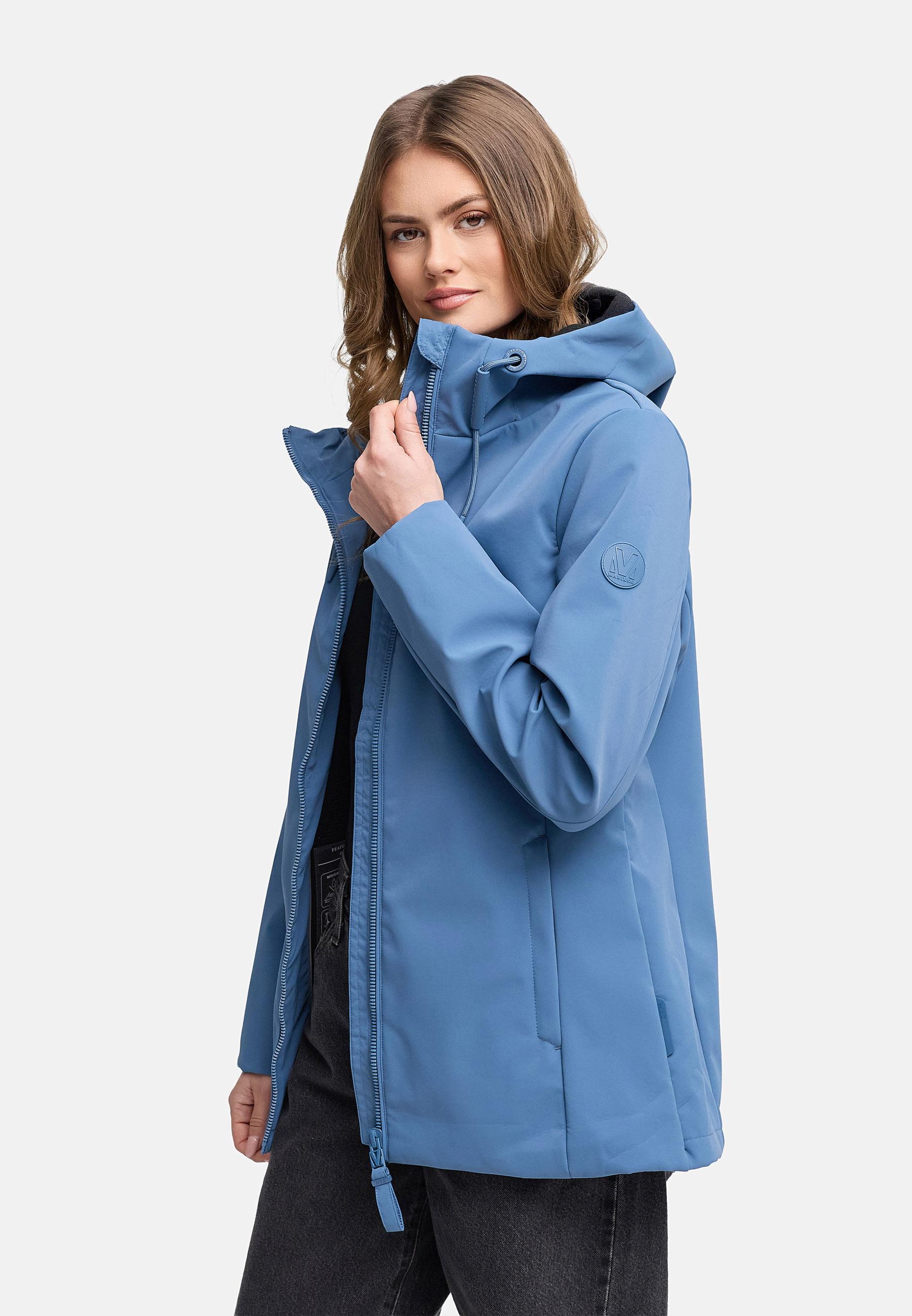 Wasserdichte Übergangsjacke mit Kapuze "Minaa 16" Dusty Blue