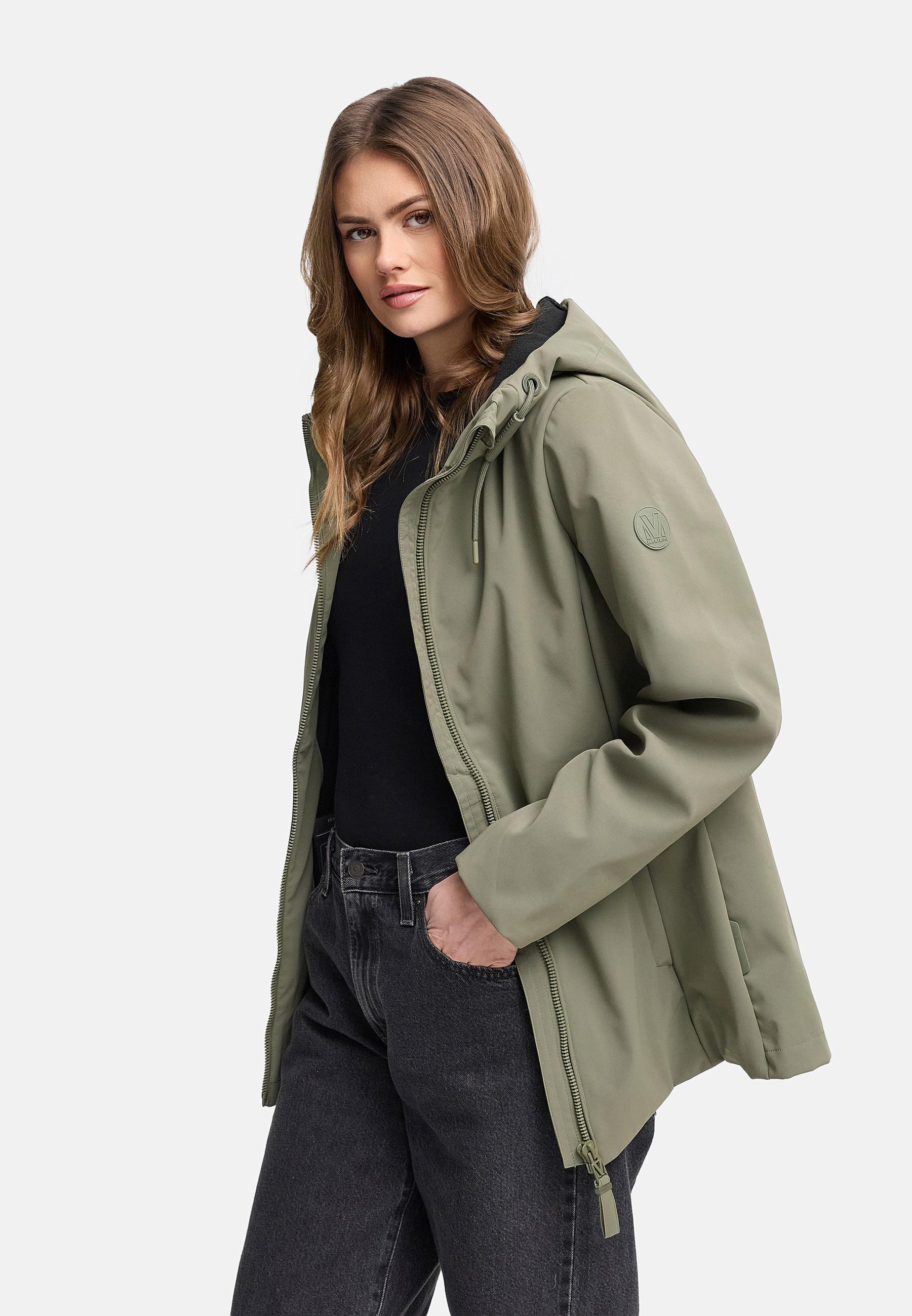 Wasserdichte Übergangsjacke mit Kapuze "Minaa 16" Dusty Olive