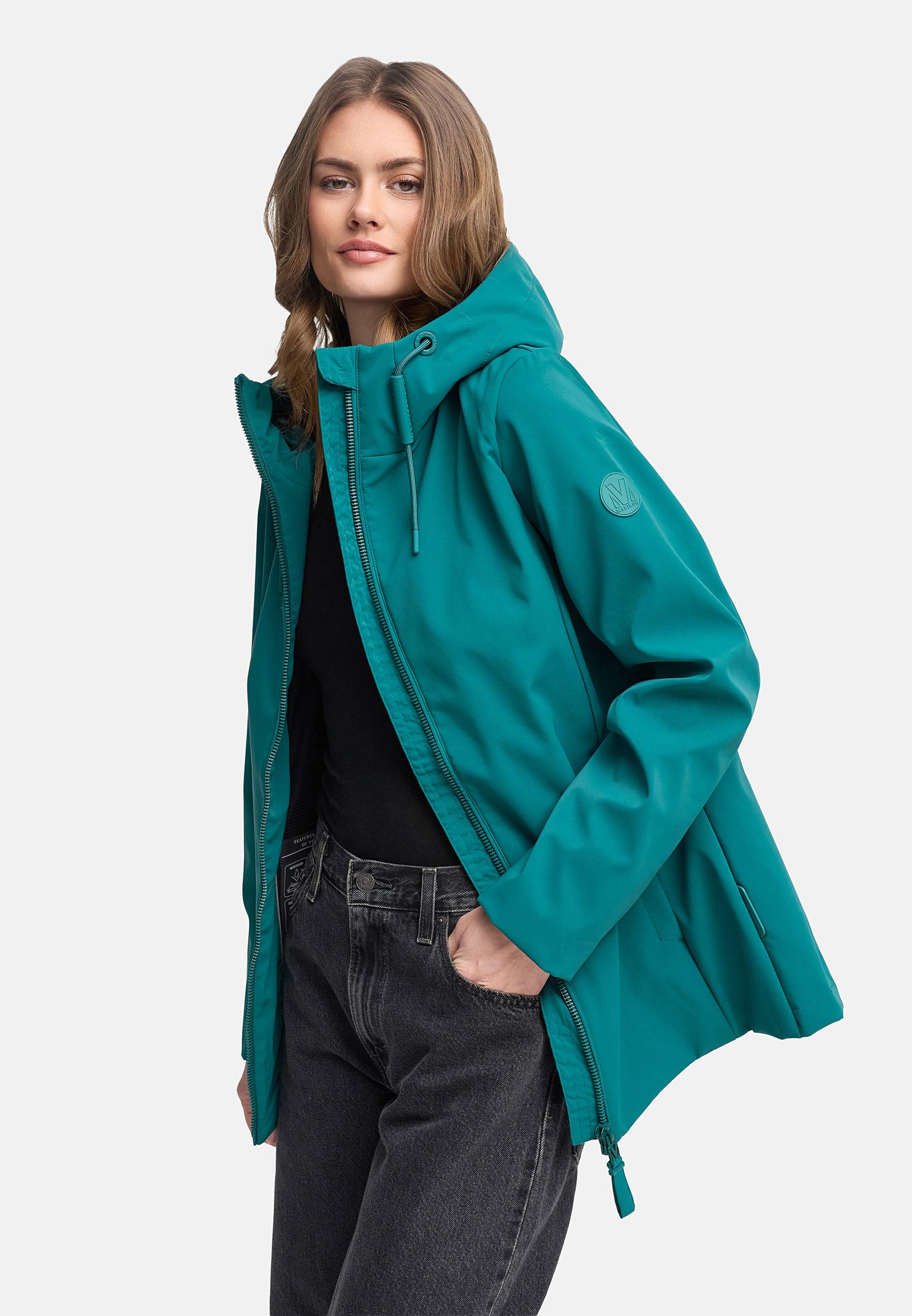 Wasserdichte Übergangsjacke mit Kapuze "Minaa 16" Ocean Green