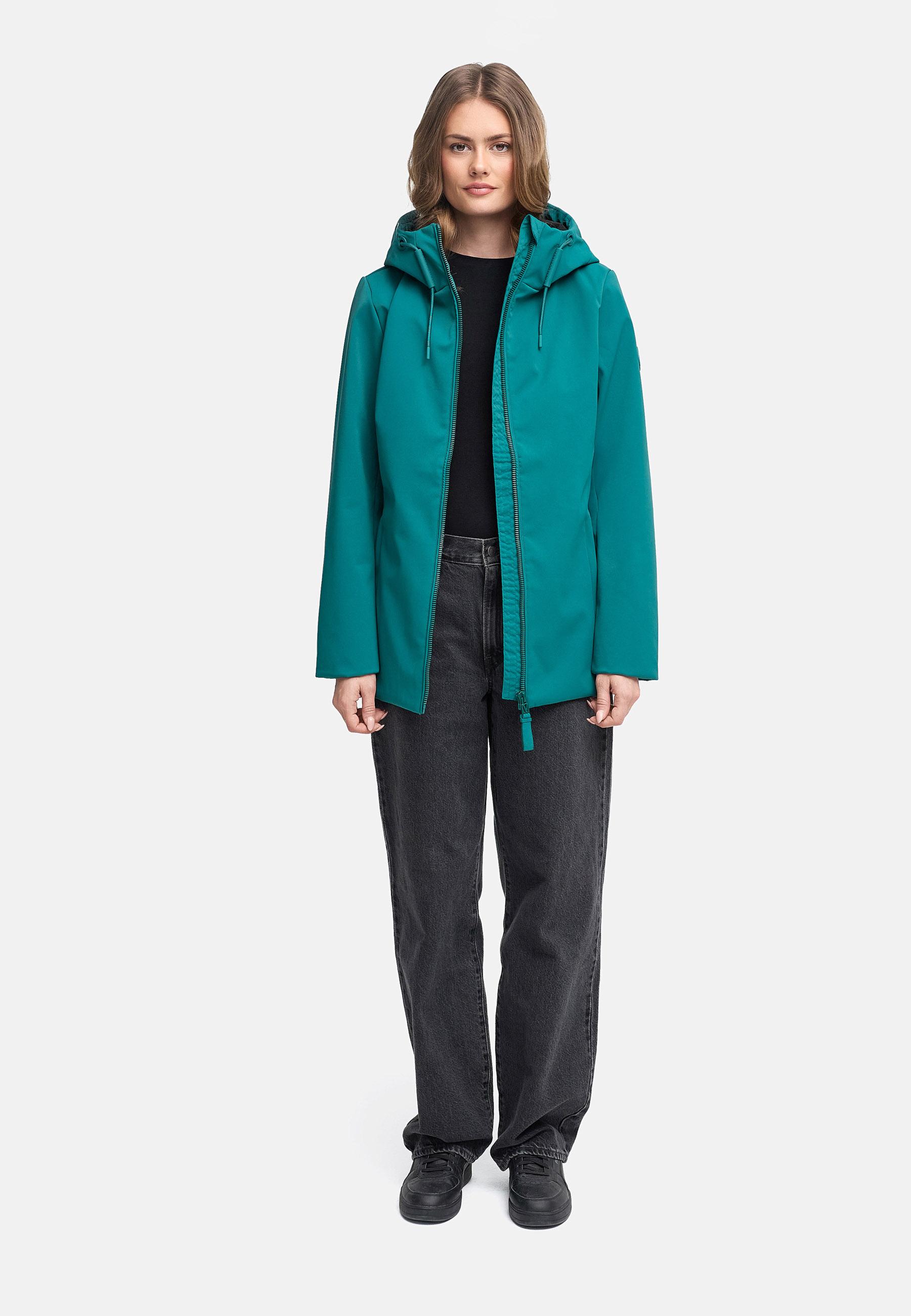 Wasserdichte Übergangsjacke mit Kapuze "Minaa 16" Ocean Green