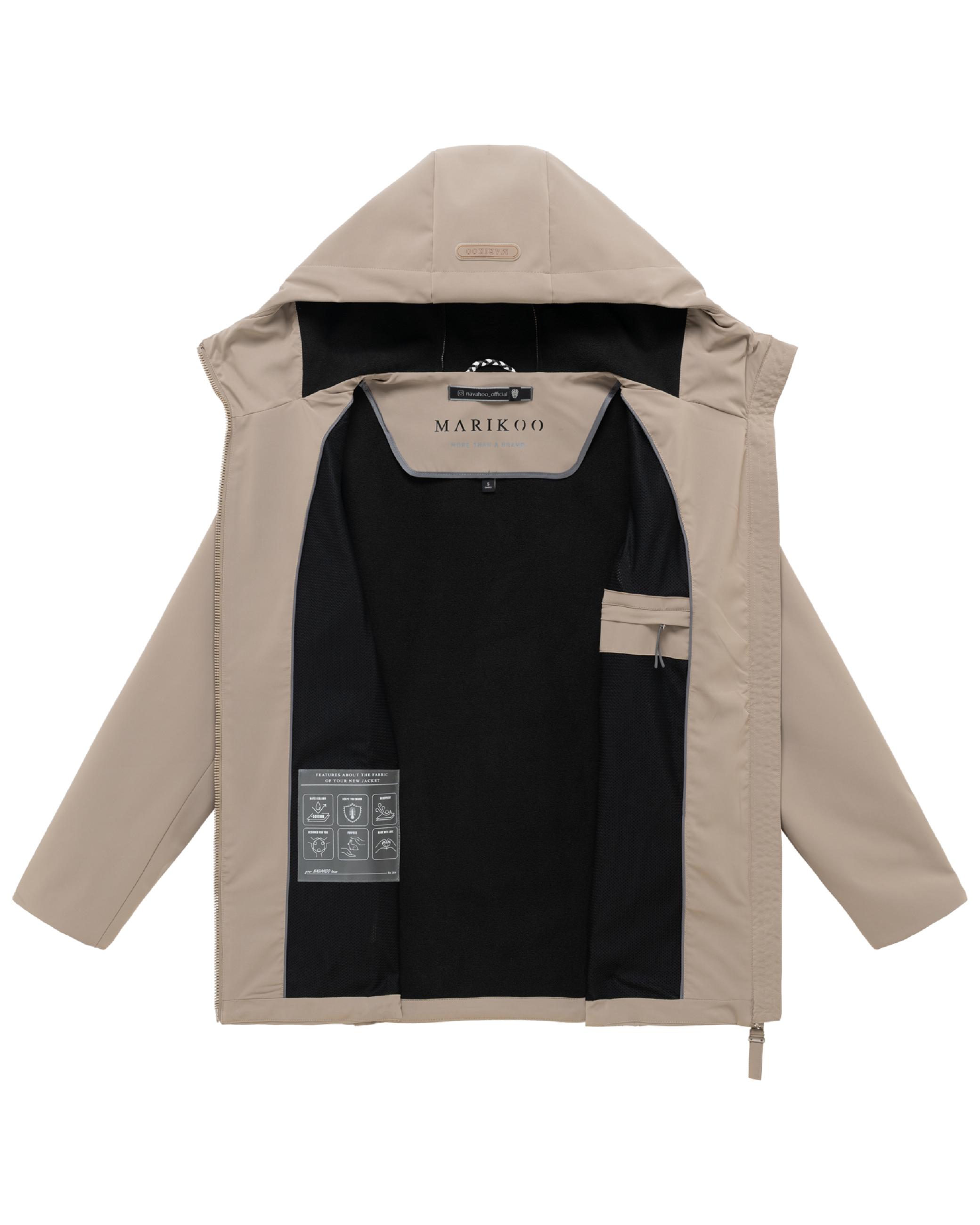 Wasserdichte Übergangsjacke mit Kapuze "Minaa 16" Taupe Grey