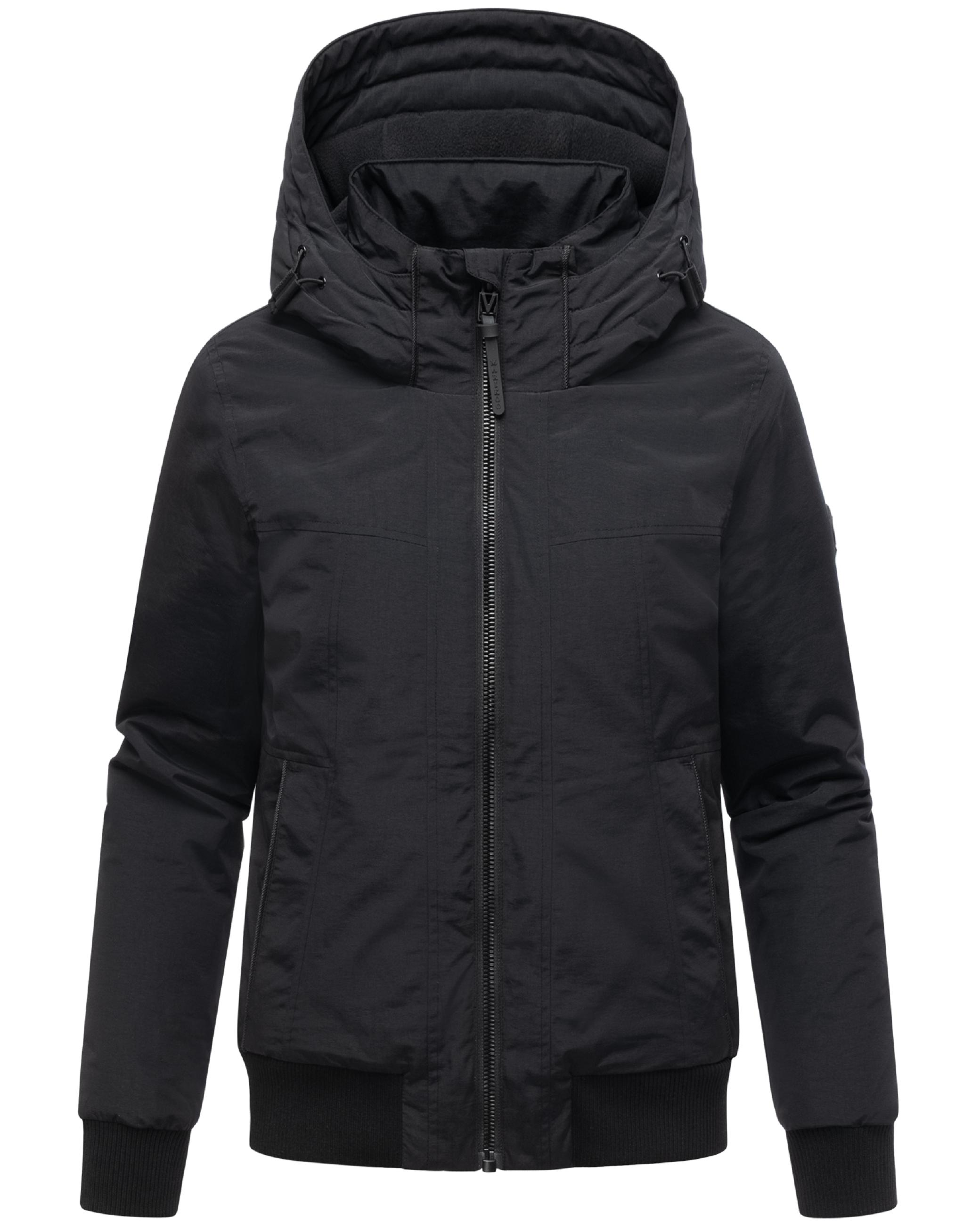 wasserdichte Winterjacke mit Rippstrick-Details "Mooni 16" Black