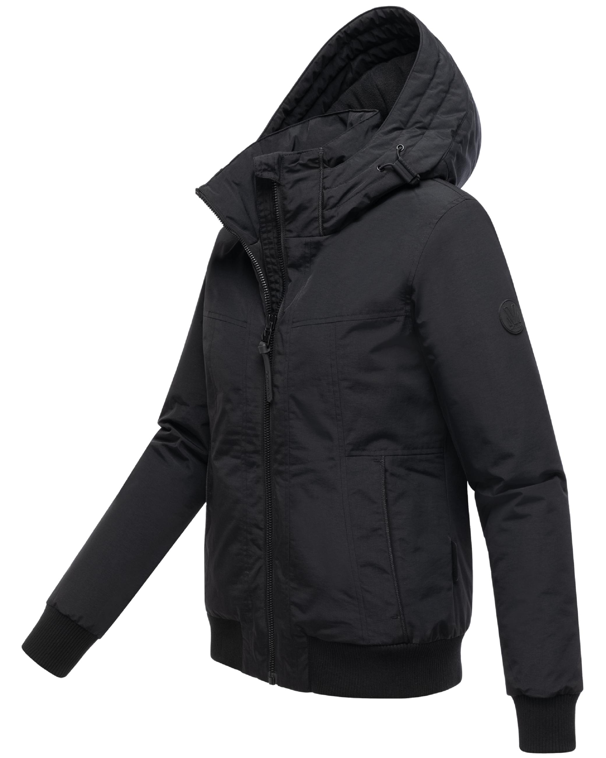 wasserdichte Winterjacke mit Rippstrick-Details "Mooni 16" Black