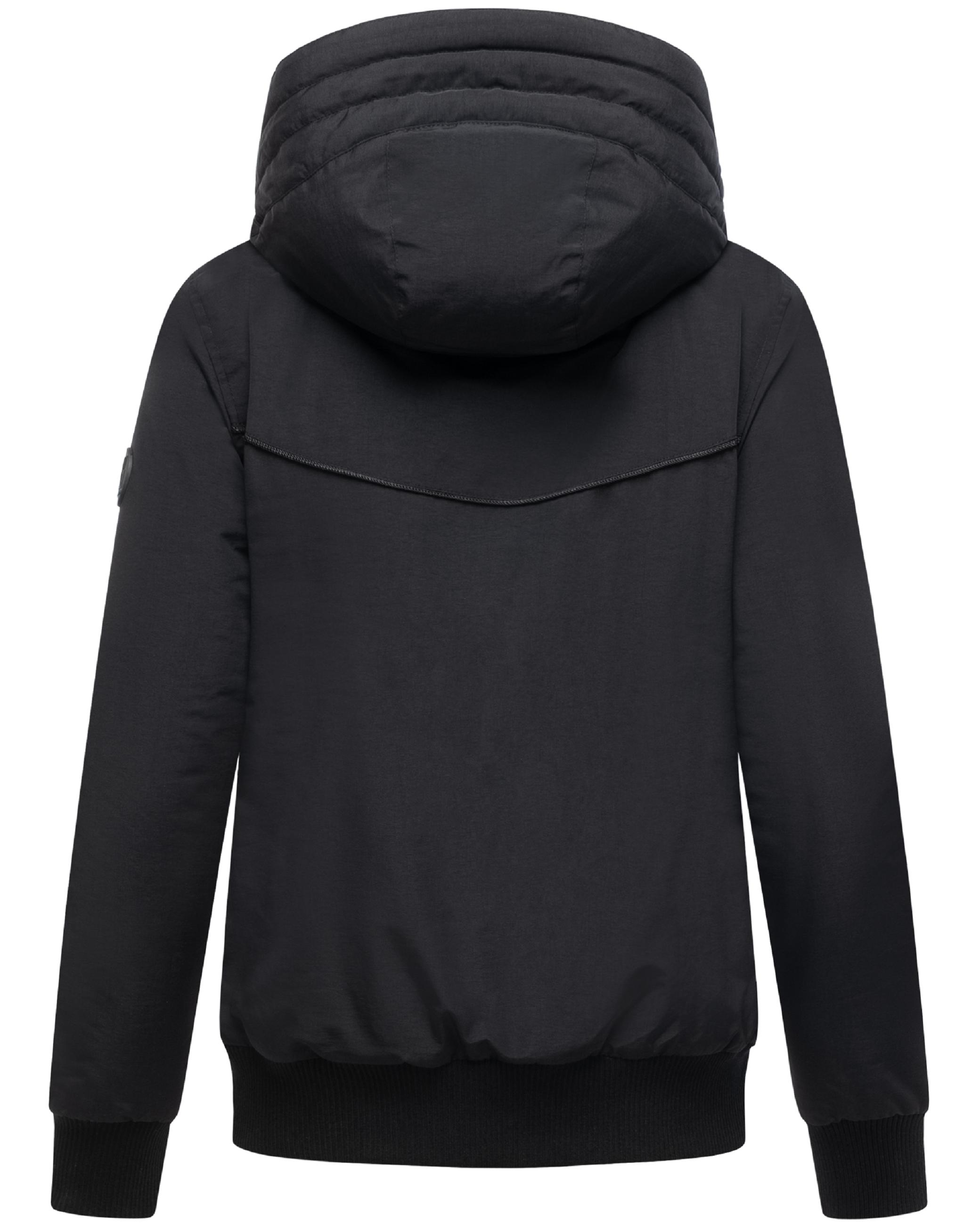 wasserdichte Winterjacke mit Rippstrick-Details "Mooni 16" Black