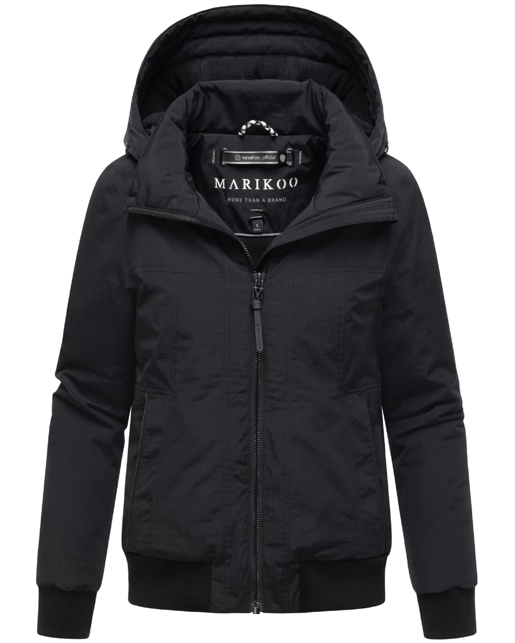 wasserdichte Winterjacke mit Rippstrick-Details "Mooni 16" Black