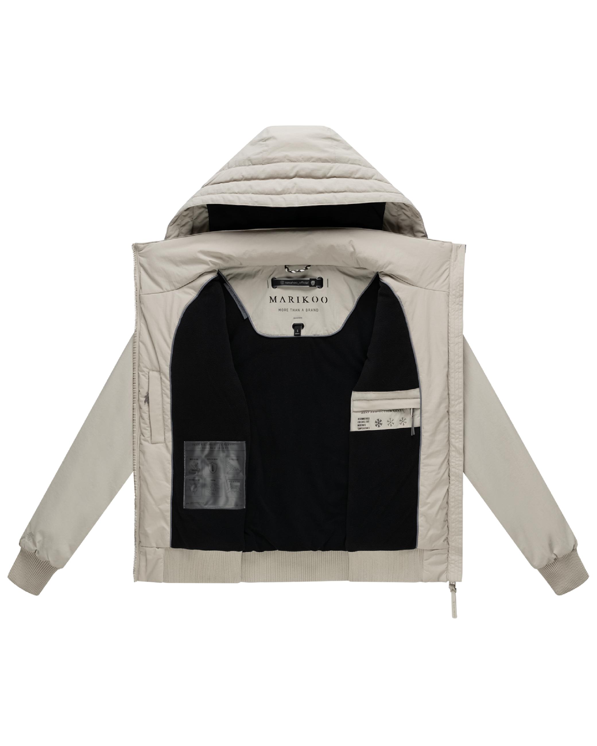 Winterjacke mit Rippstrick-Details "Mooni 16" Bone